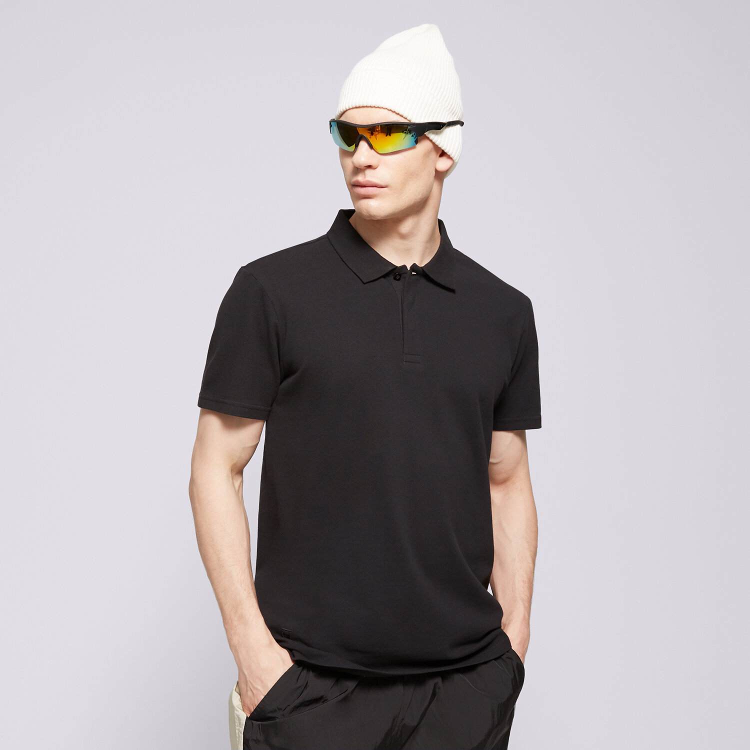 Herren Polo-Shirt CONFRONT POLO CONFRONT CF124POM42003 Schwarz