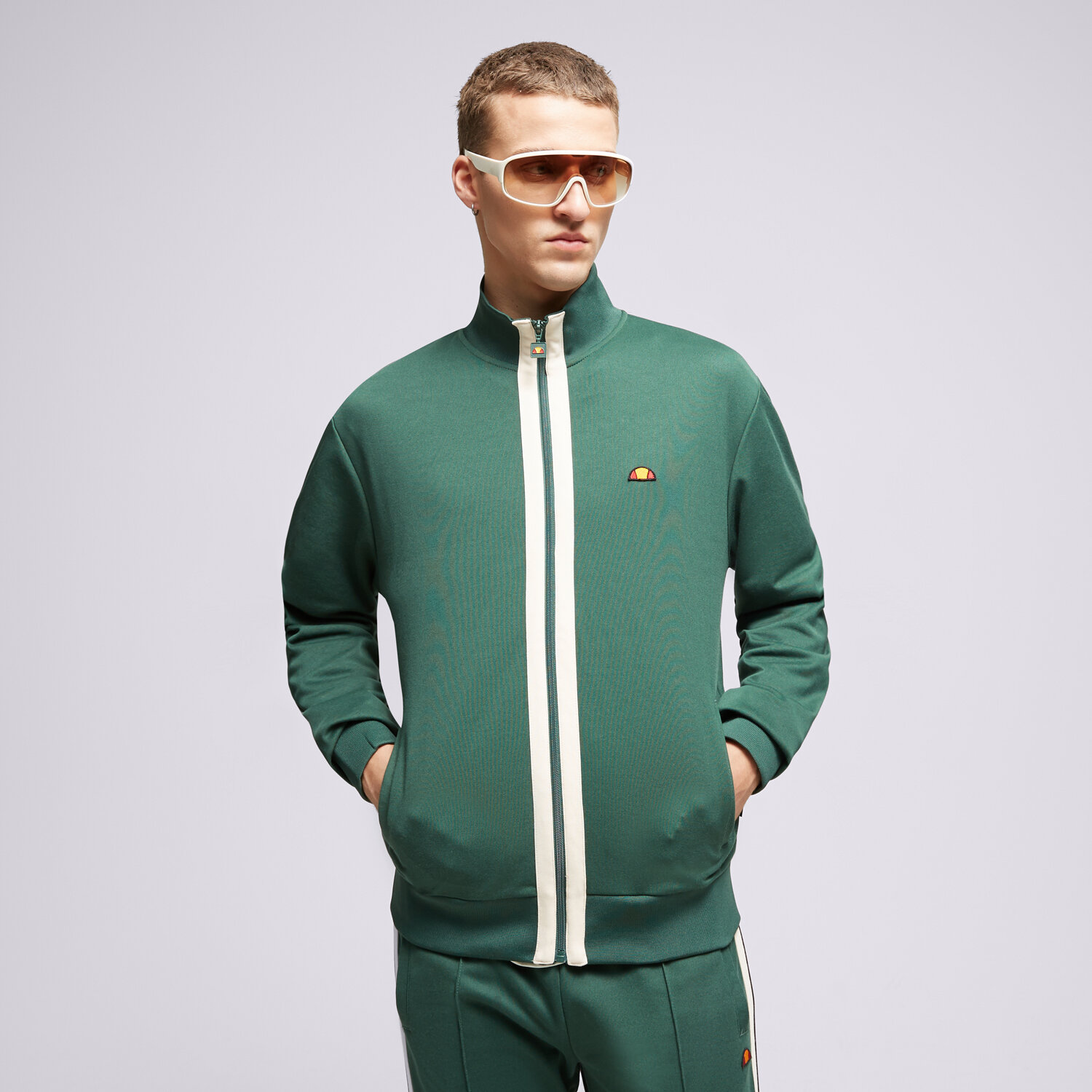 Herren ELLESSE SWEATSHIRT MIT REIßVERSCHLUSS   BERLUSONI DGREEN TRA SHT19003502 Grün