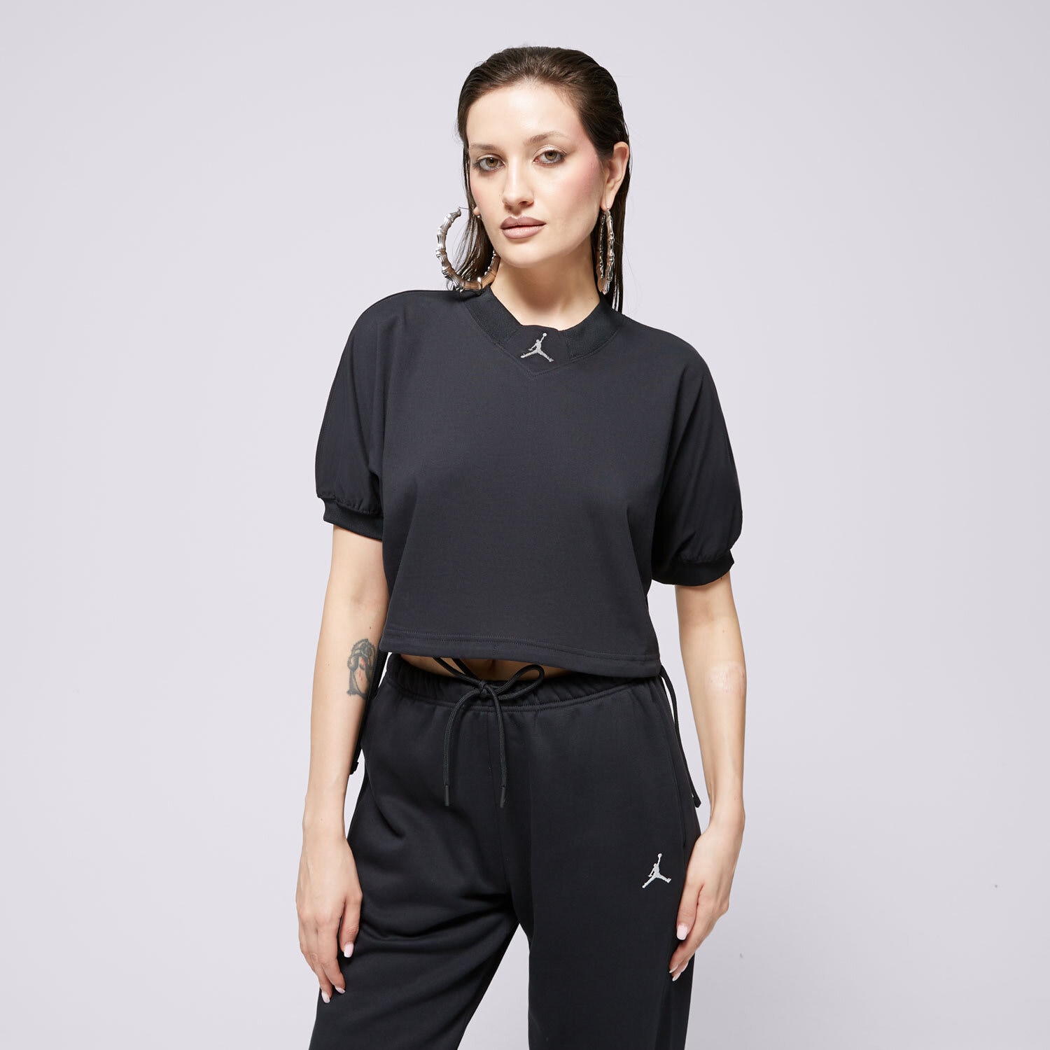 Damen T-Shirt JORDAN T-SHIRT W J SS KNIT SLD TOP FN5727-010 Schwarz