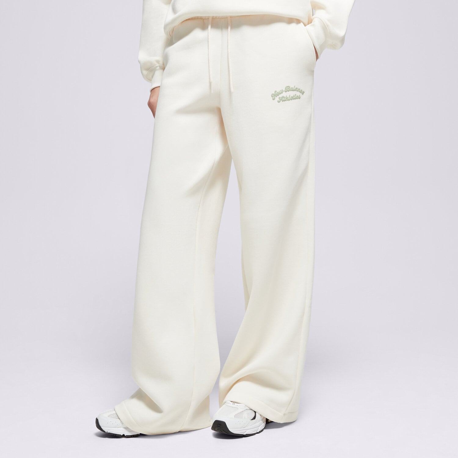 Damen Hosen NEW BALANCE HOSE LINEAR HERITAGE FLEECE WIDE LEG PANT WP53902PEF Beige