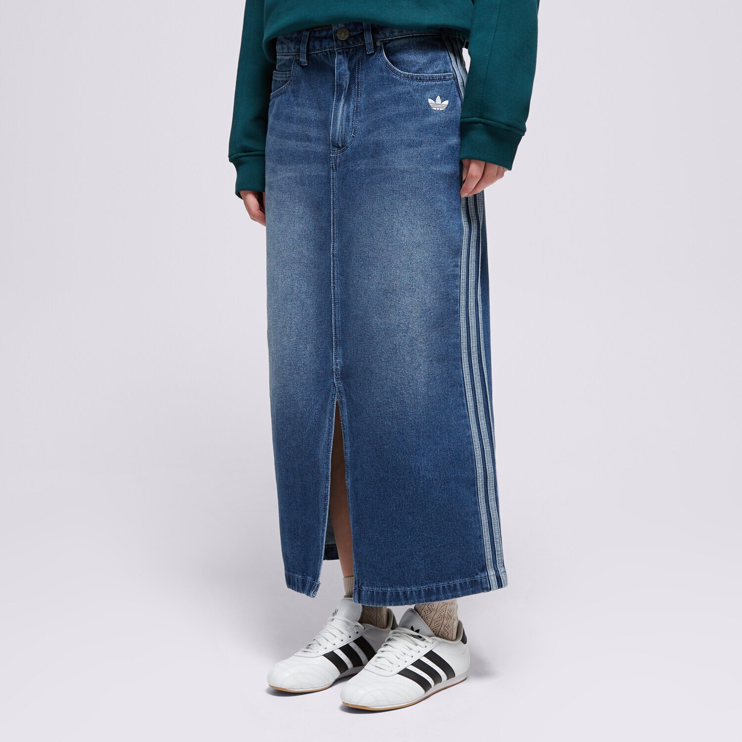 Damen Rock ADIDAS ROCK DENIM LONG SKT JW2658 Blau