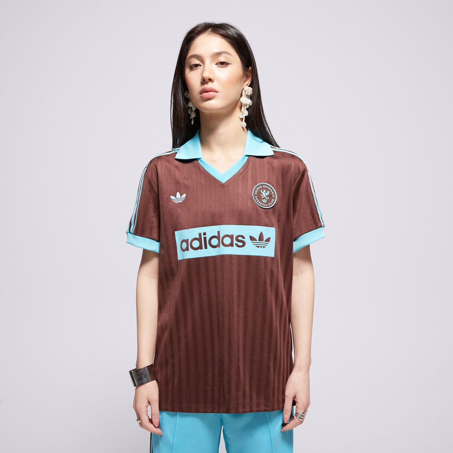 Damen T-Shirt ADIDAS T-SHIRT FOOTBALL TEE JY3542 Braun