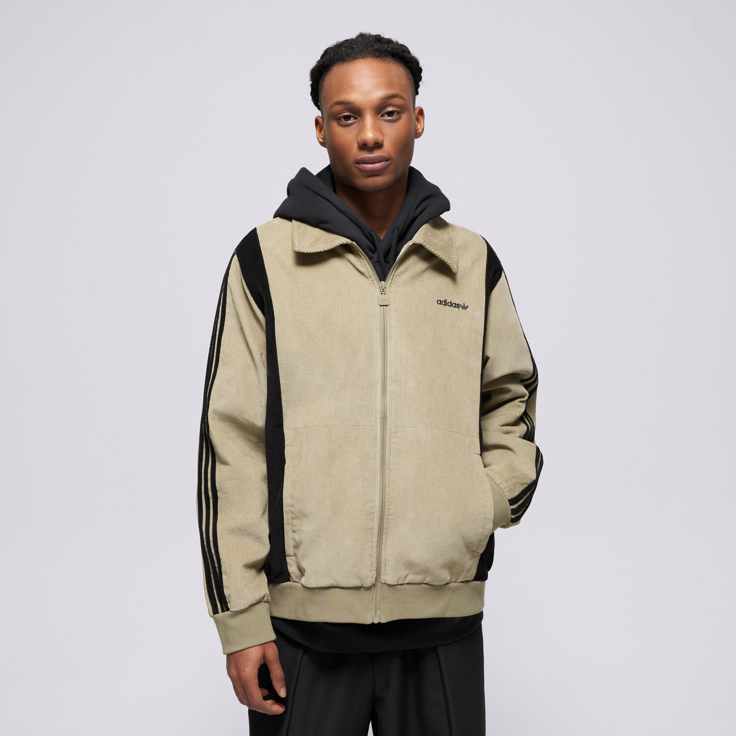 Herren ADIDAS SWEATSHIRT MIT REIßVERSCHLUSS PRO TRACK TOP JX3086 Beige