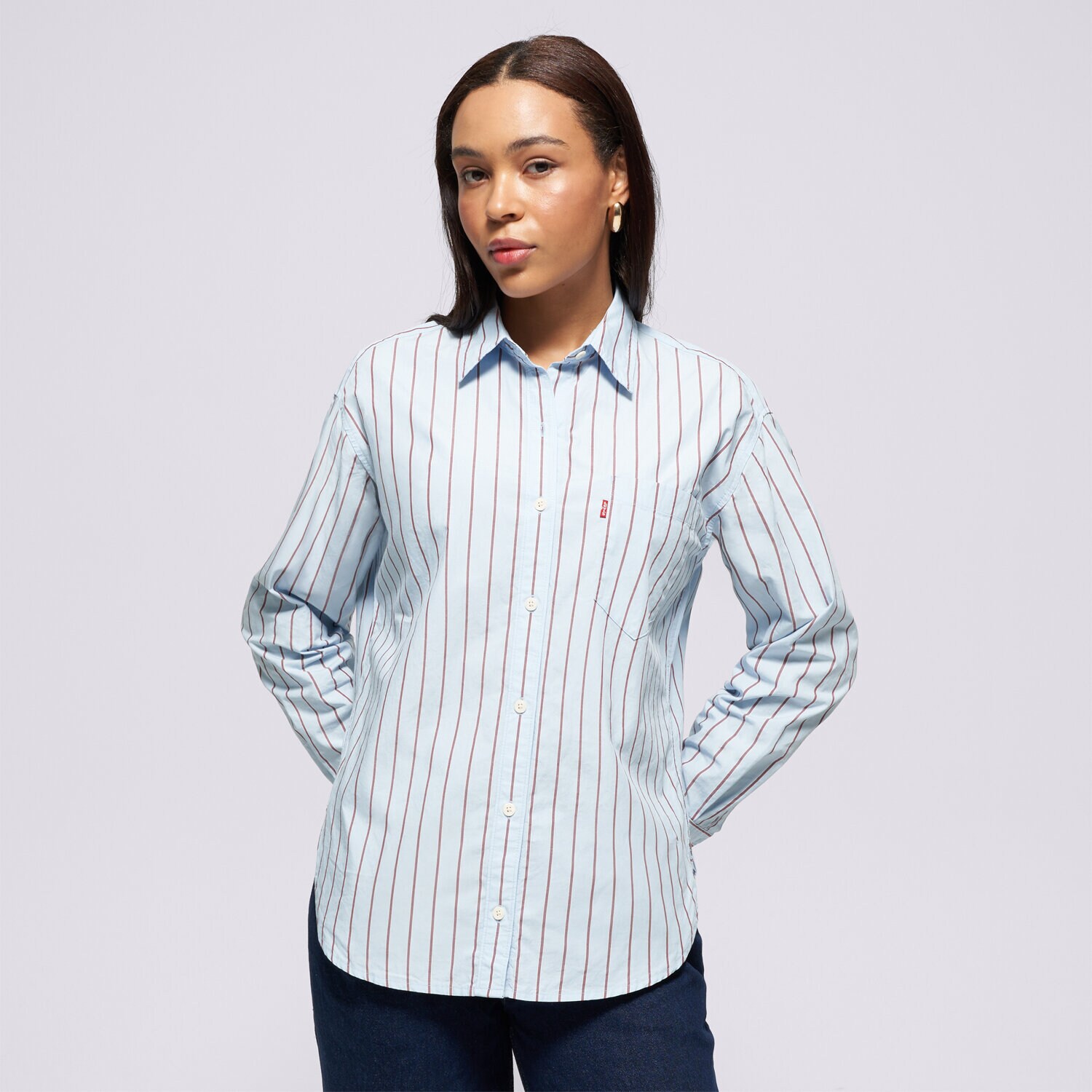 Damen T-Shirt LEVI'S HEMD HARLIE NEW BF SHIRT BLUES 001HM-0012 Blau