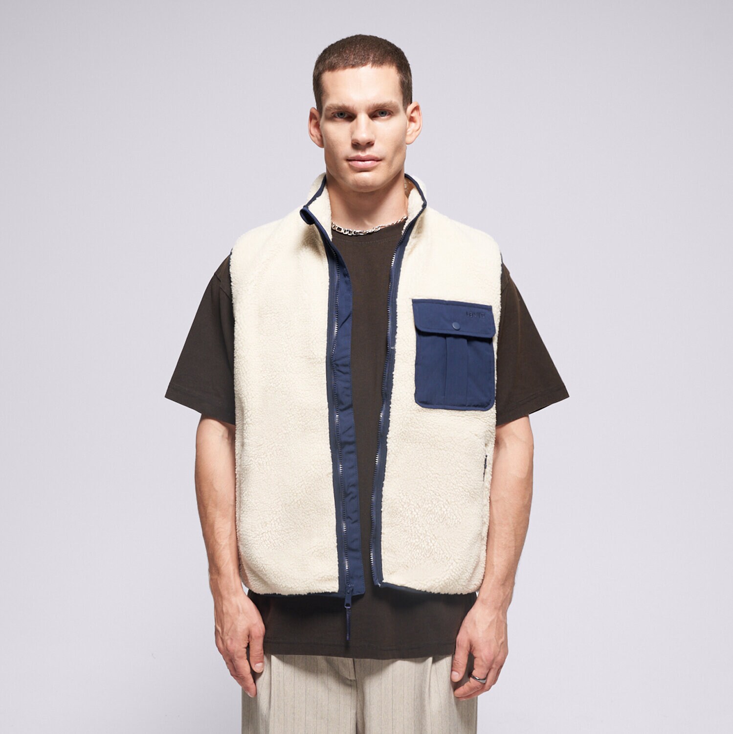Herren Weste LEVI'S WESTE JOONIE SHERPA VEST NEUTRALS 003AY-0002 Beige