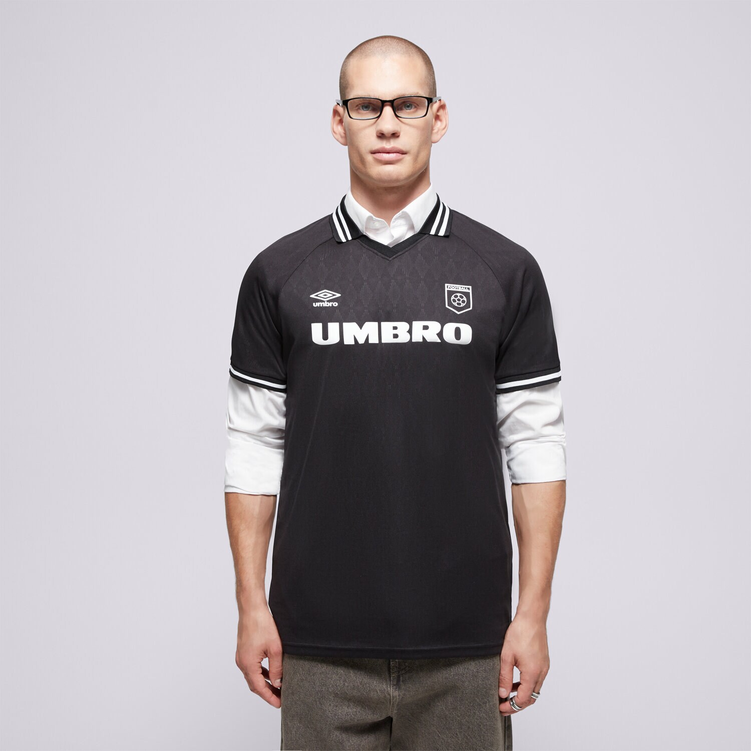 Herren T-Shirt UMBRO T-SHIRT FOOTBALL JERSEY UL125TSM85001 Schwarz