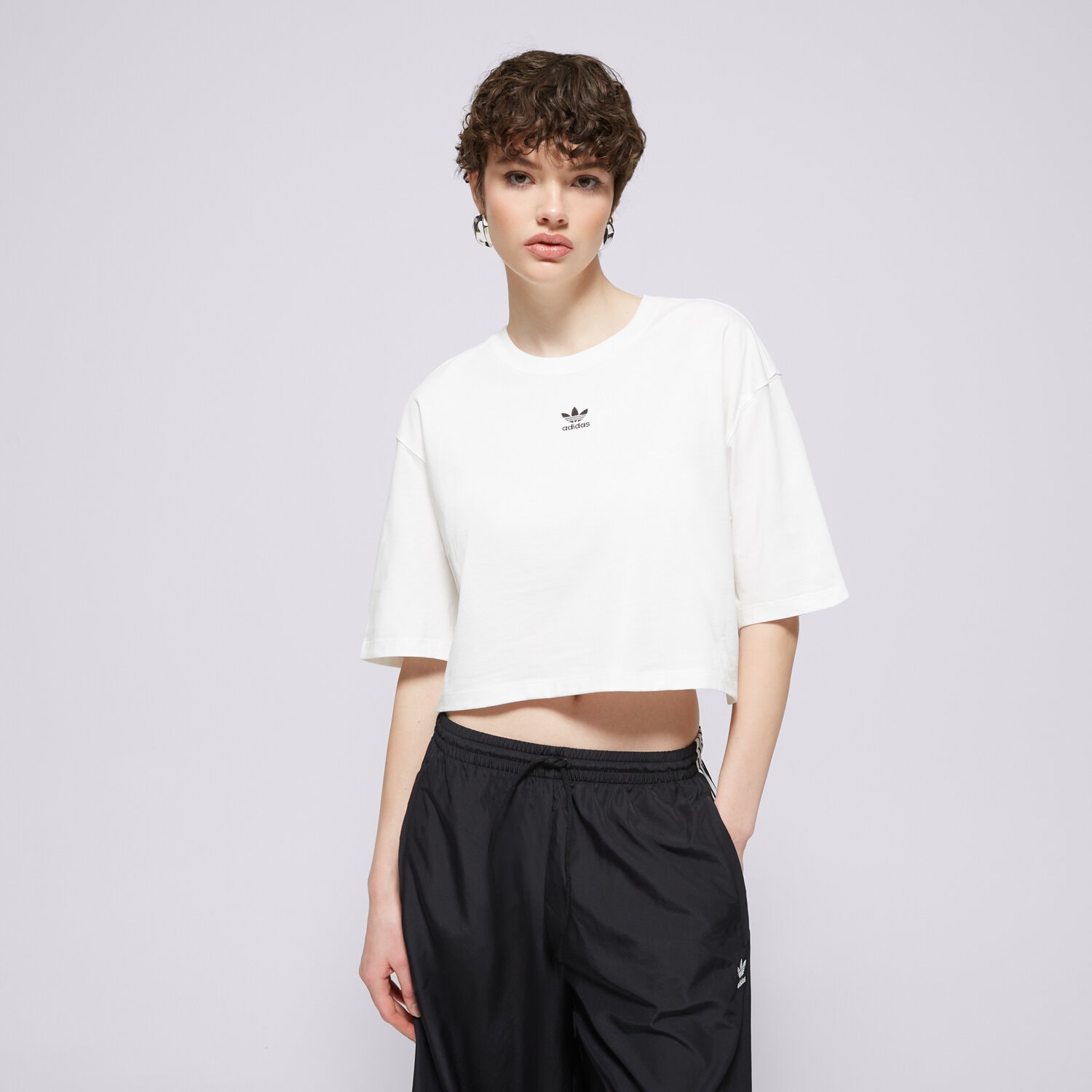 Damen T-Shirt ADIDAS T-SHIRT ESS CROP TEE JJ3385 Weiß
