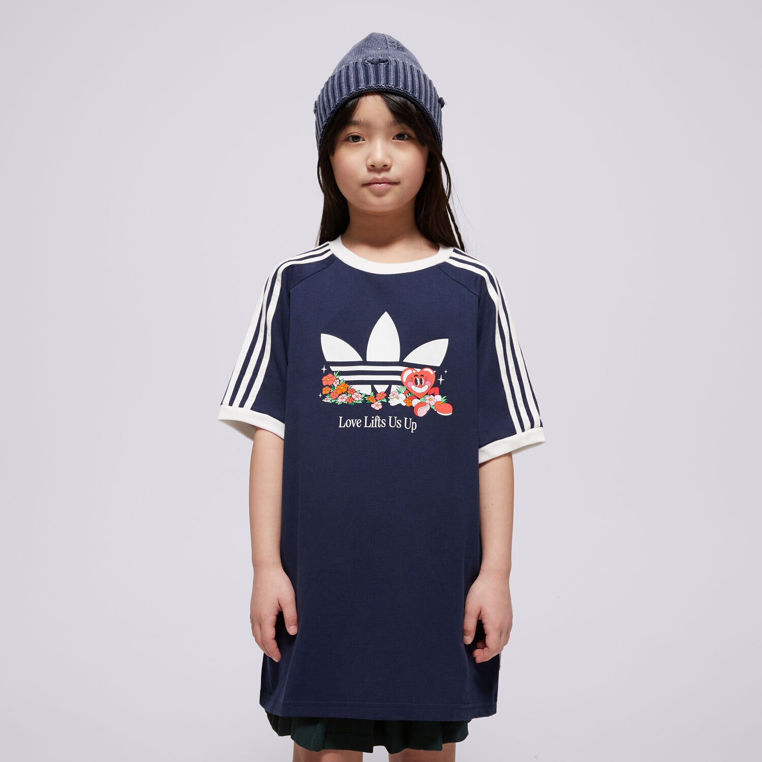 Kinder T-Shirt ADIDAS T-SHIRT LOOSE TEE GIRLS JD0389 Dunkelblau
