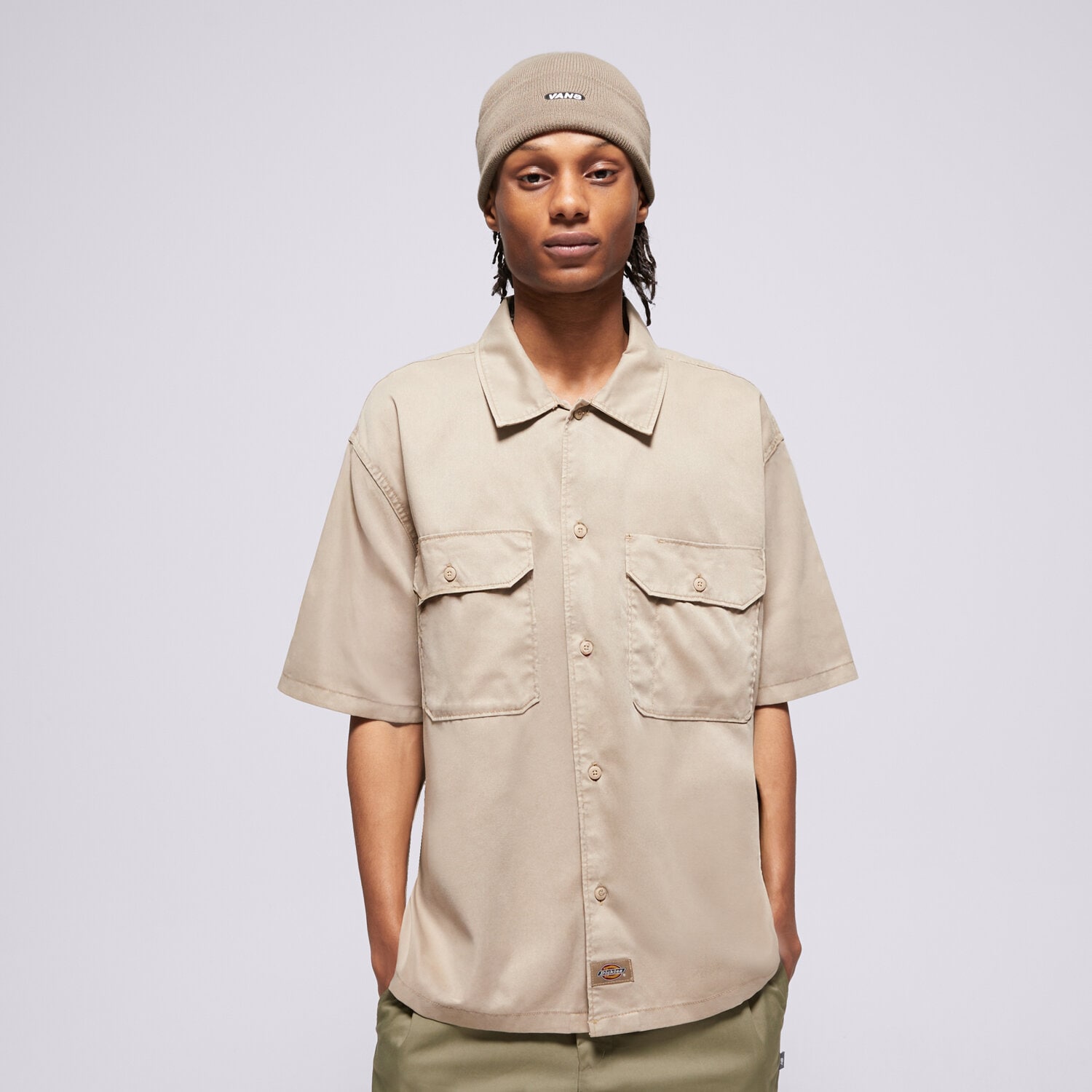 Herren Hemd DICKIES HEMD UNIONVILLE GD WORK SHIRT SS DK0A4Z7Q0DS1 Beige