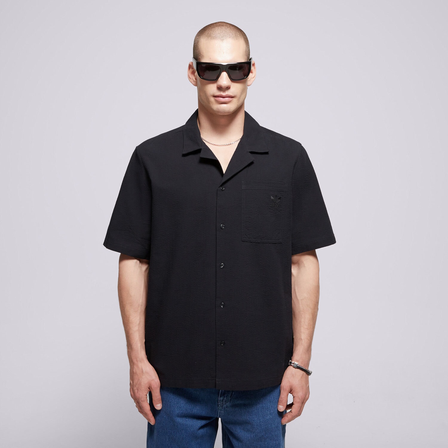 Herren Hemd ADIDAS HEMD ESS + SHIRT JD2455 Schwarz