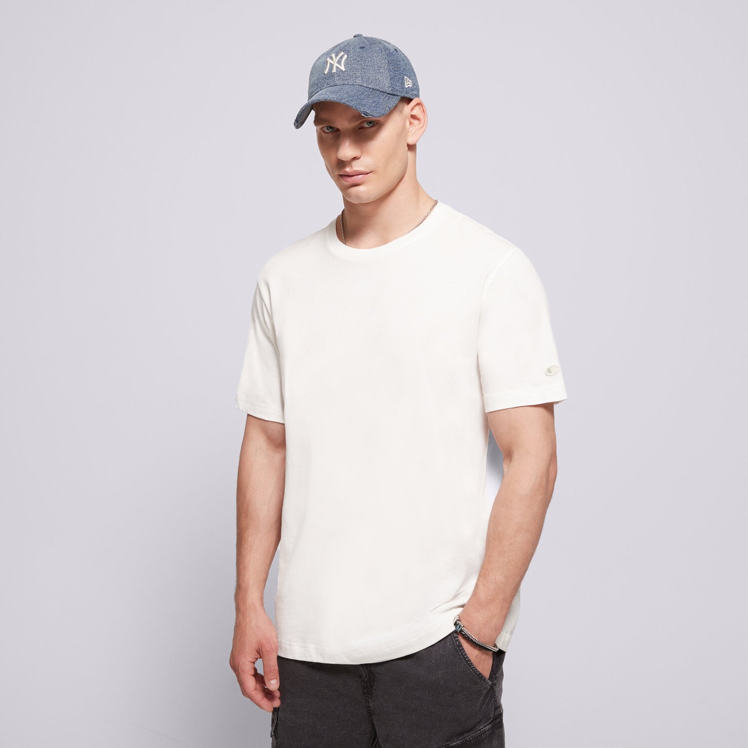 Herren T-Shirt CHAMPION T-SHIRT SS TEE 220425 WW048 Weiß