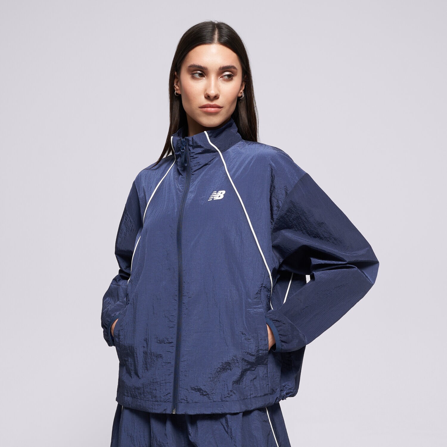 Damen Übergangsjacke NEW BALANCE JACKE SPORT LEGACY JACKET WJ6113KSNNY Dunkelblau