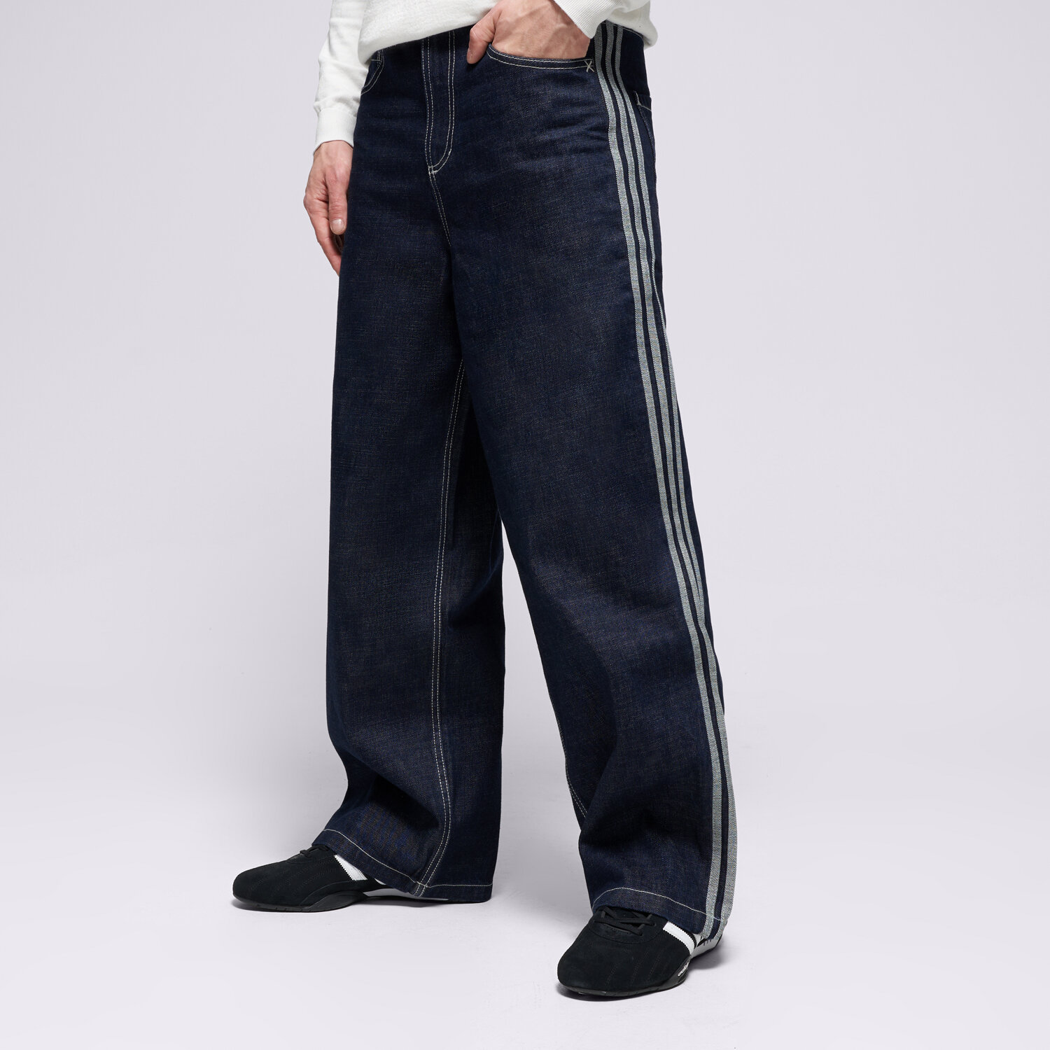 Herren Hosen ADIDAS HOSE 90S ALTERNATIVE SPORT WIDE LEG SKATER JEAN KS6916 Dunkelblau