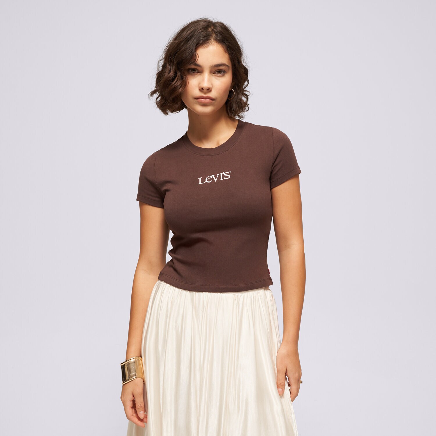 Damen T-Shirt LEVI'S T-SHIRT GR ESSENTIAL BABY TEE 008CH-0009 Braun
