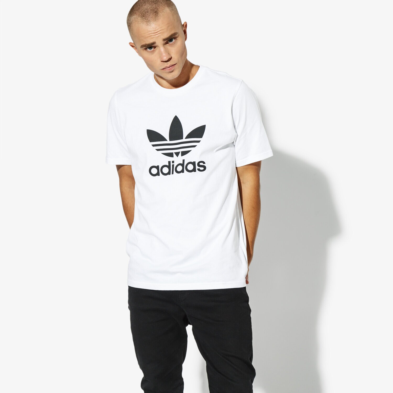 Herren T-Shirt ADIDAS T-SHIRT SS TREFOIL T-SHIRT ADICOLOR CW0710 Weiß