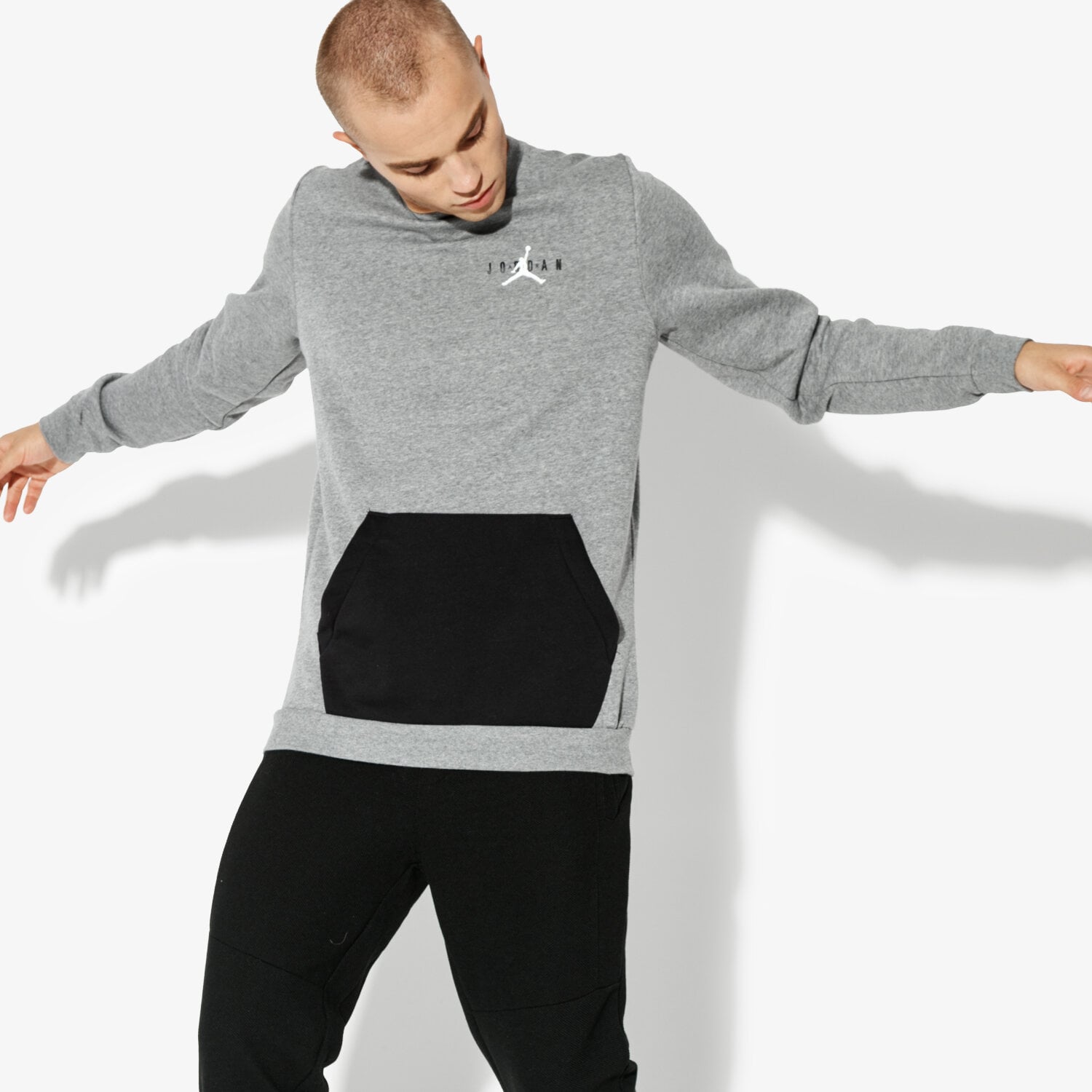 Herren JORDAN SWEATSHIRT JUMPMAN AIR FLEECE CREW AA1457-091 Grau