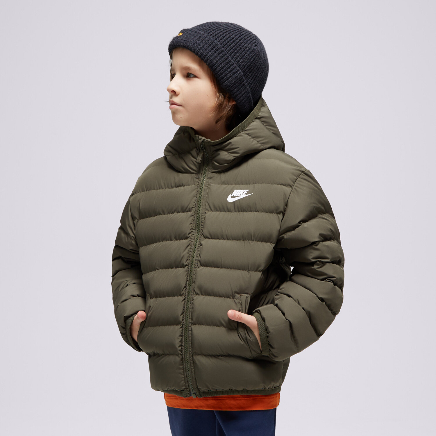 Kinder Übergangsjacke NIKE JACKE WINTER K NSW LOW SYNFL HD BOY FD2845-325 Khaki