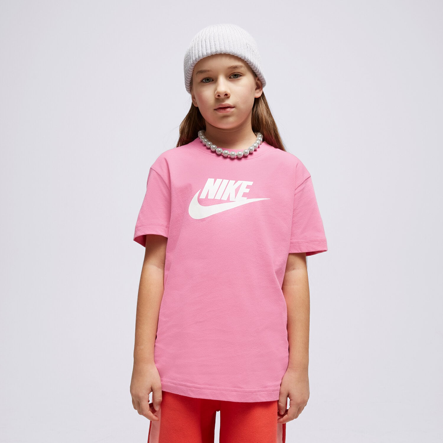 Kinder T-Shirt NIKE T-SHIRT G NSW TEE FUTURA SS GIRL FD0928-620 Rosa