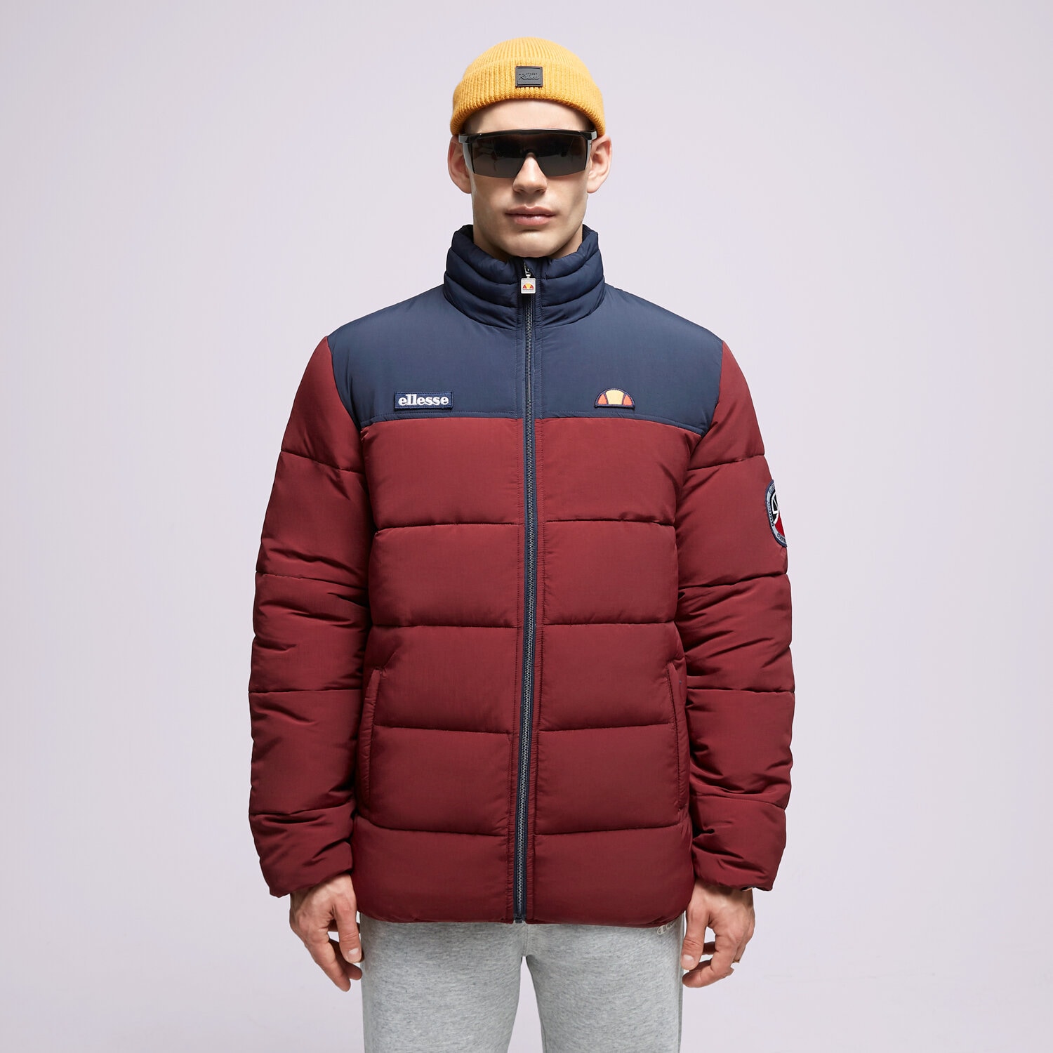 Herren Winterjacke ELLESSE JACKE WINTER NEBULA BRGND/NAVY PADDED JACKET SHR12789803 Dunkelrot