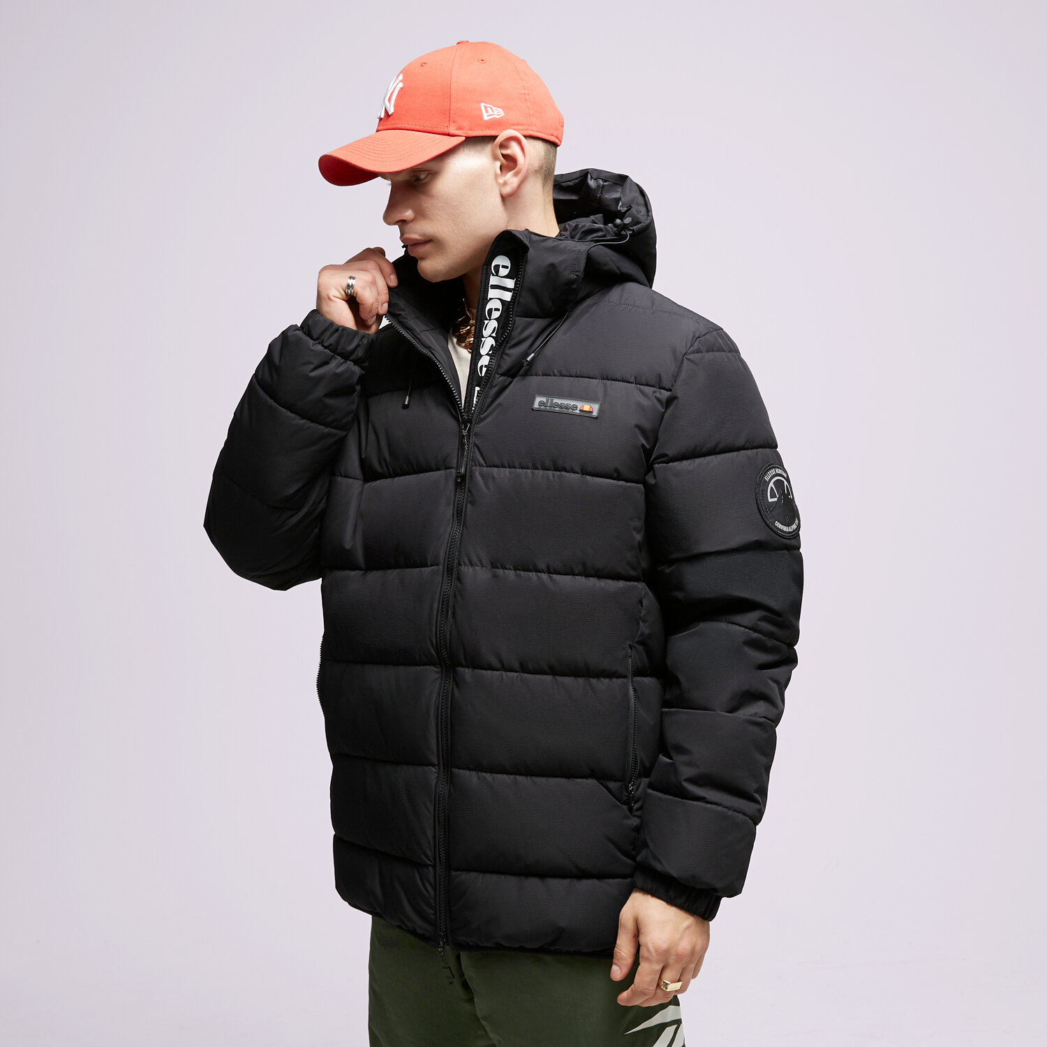Herren Winterjacke ELLESSE DAUNENJACKE GERANA PADDED JACKET BLK SHT19084011 Schwarz