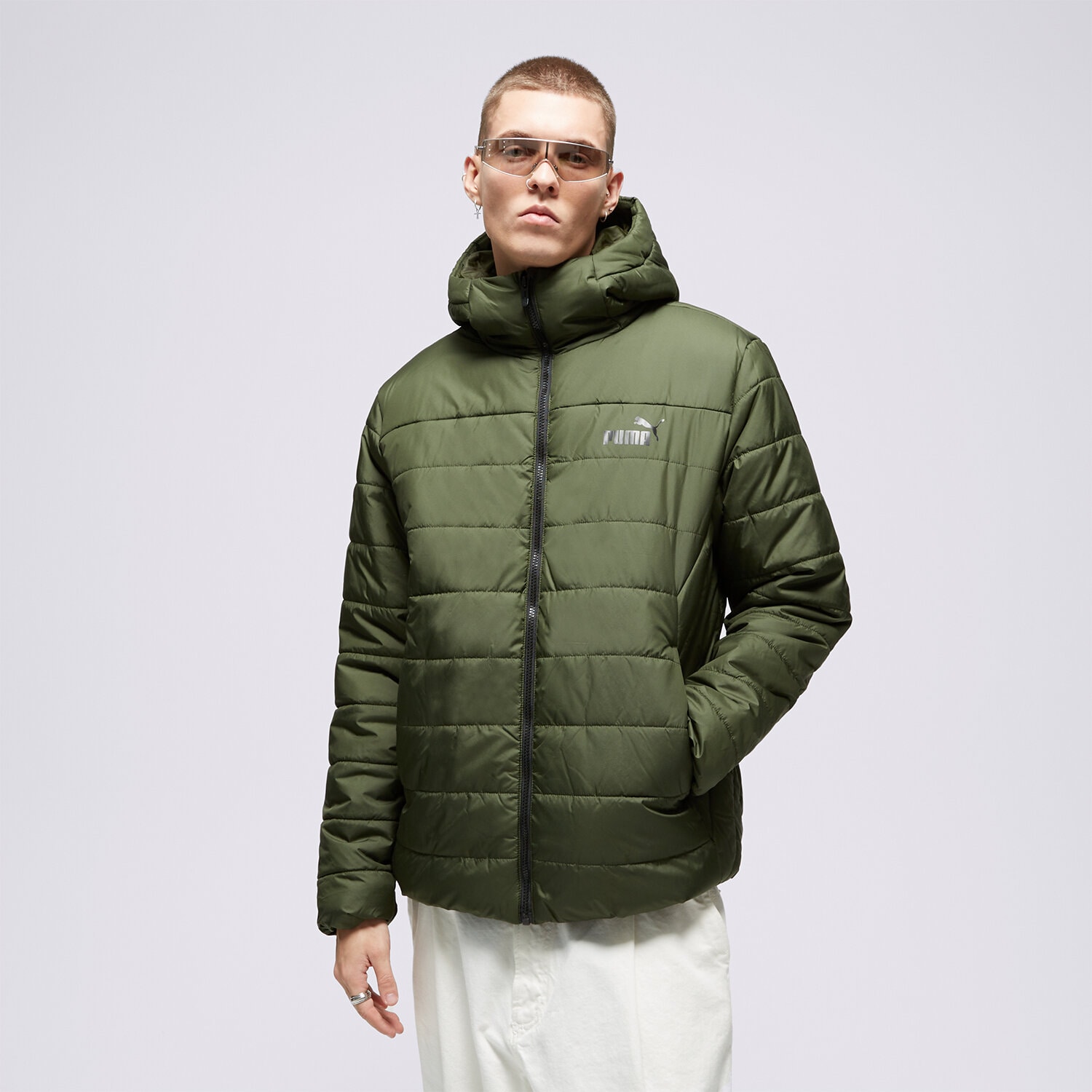 Herren Winterjacke PUMA JACKE WINTER ESS HOODED PADDED 84893831 Grün