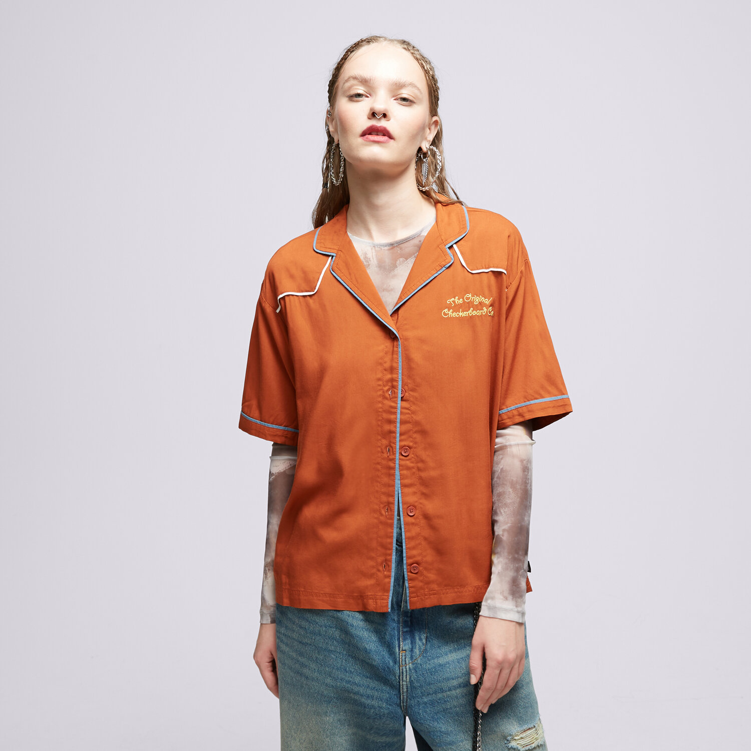 Damen T-Shirt VANS T-SHIRT DUSK DOWNER SS VN00076CCKN1 Braun