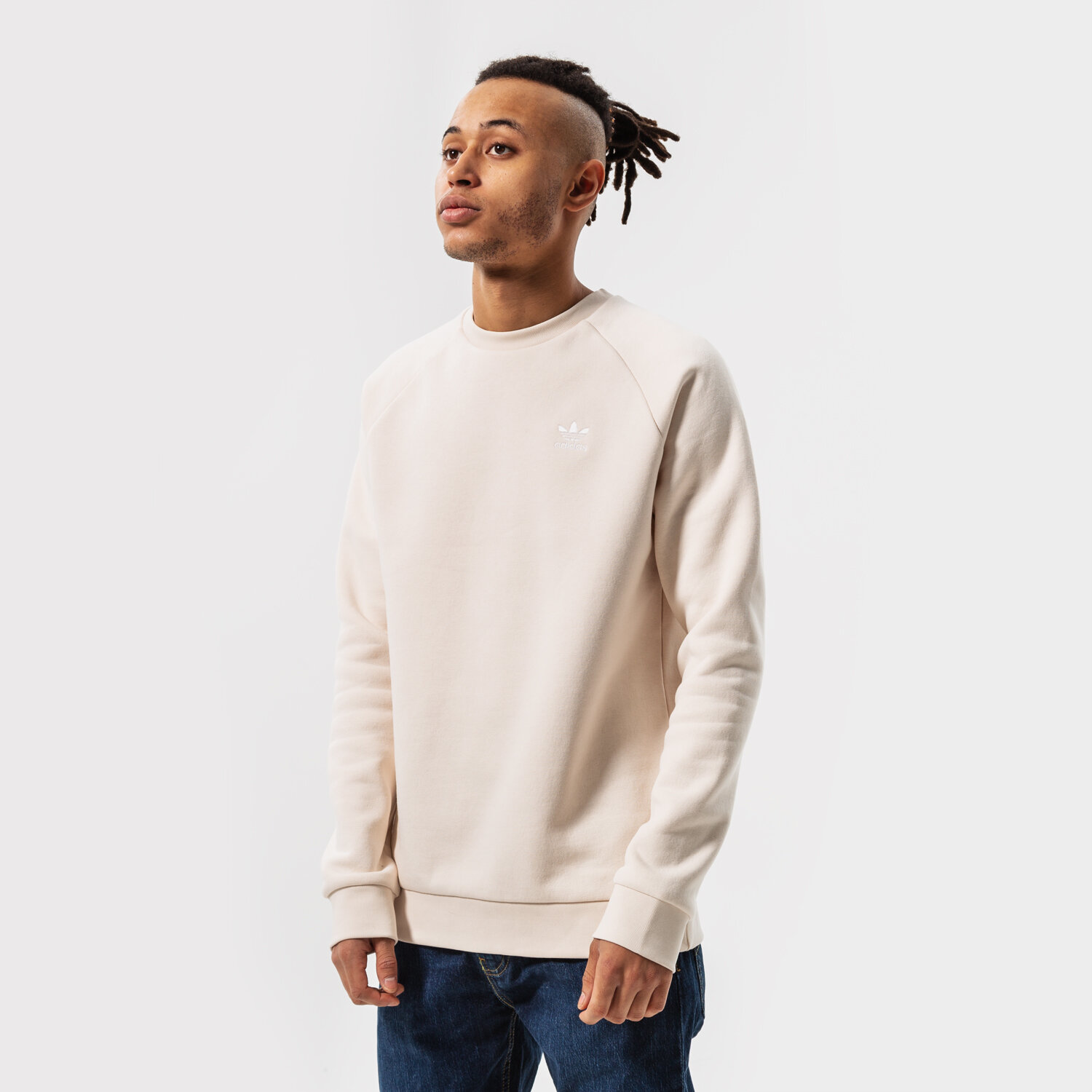 Herren ADIDAS SWEATSHIRT ESSENTIAL CREW HE9428 Beige