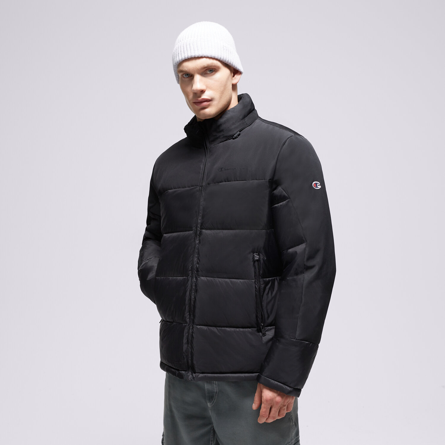 Herren Winterjacke CHAMPION DAUNENJACKE JACKET 219191KK001 Schwarz