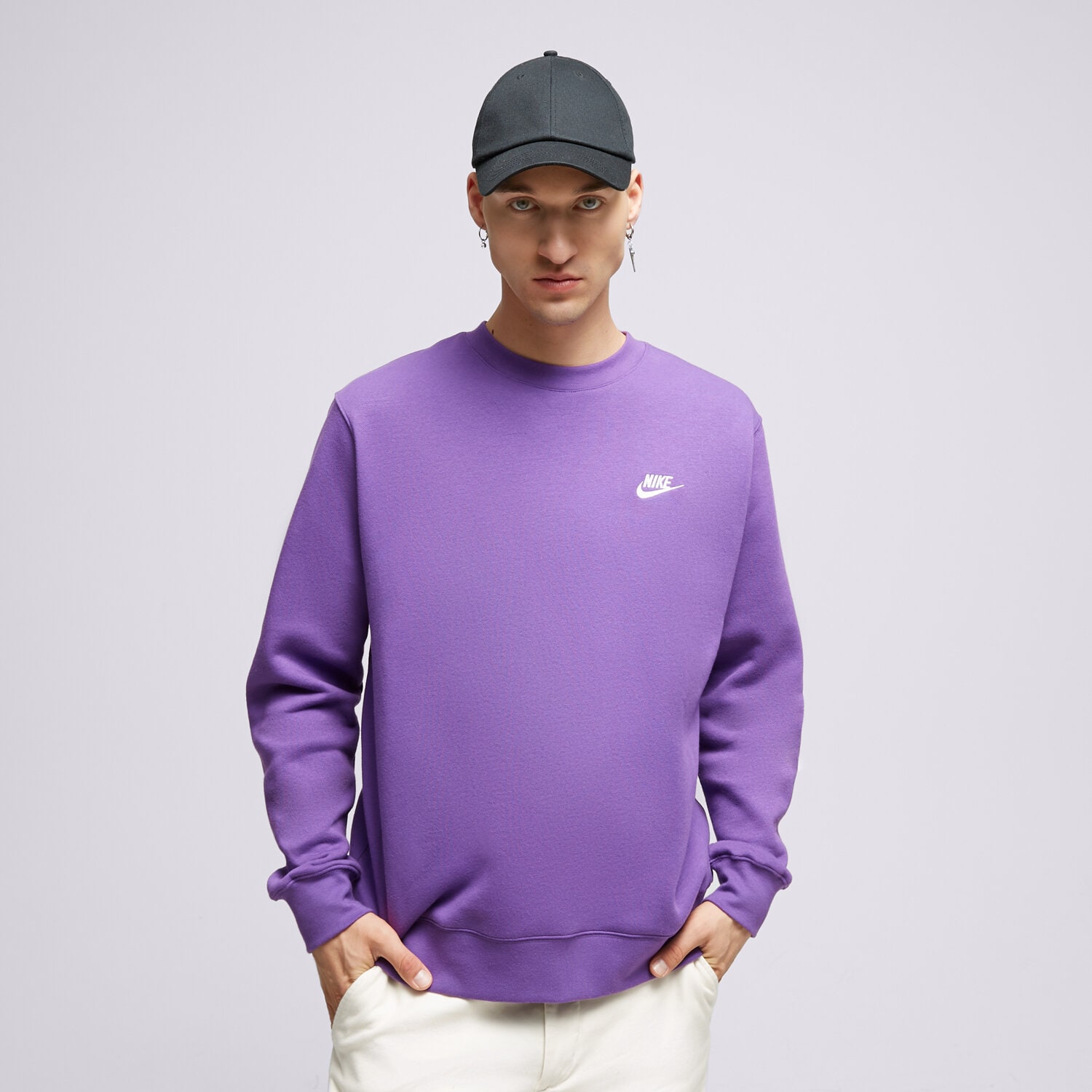 Herren NIKE SWEATSHIRT SPORTSWEAR CLUB FLEECE  BV2662-599 Violet