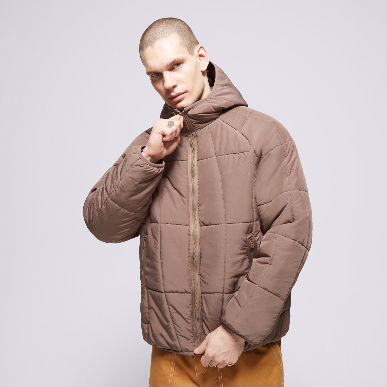 Herren Winterjacke ADIDAS DAUNENJACKE ADV PUFF HZ0697 Braun
