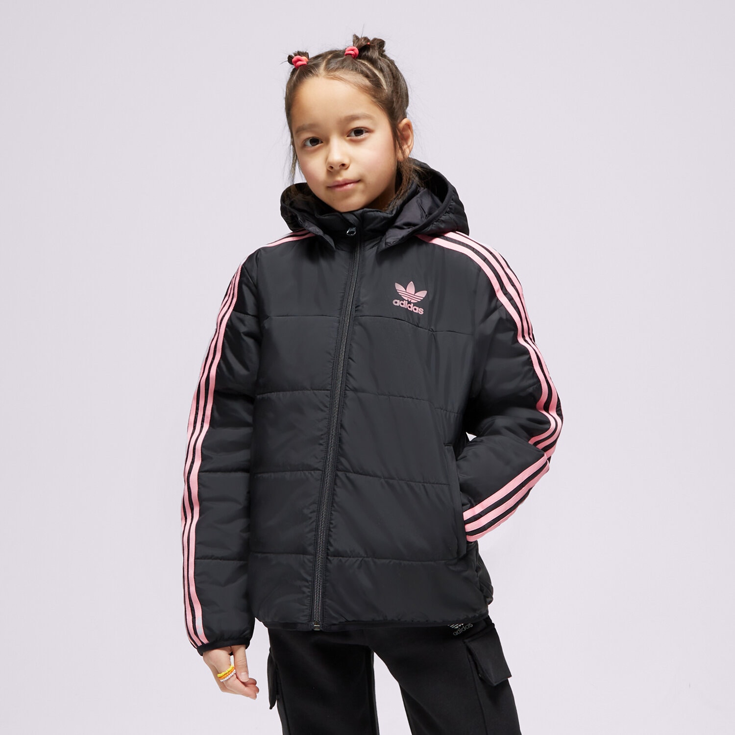 Kinder Übergangsjacke ADIDAS DAUNENJACKE PADDED JACKET GIRL IN1328 Schwarz