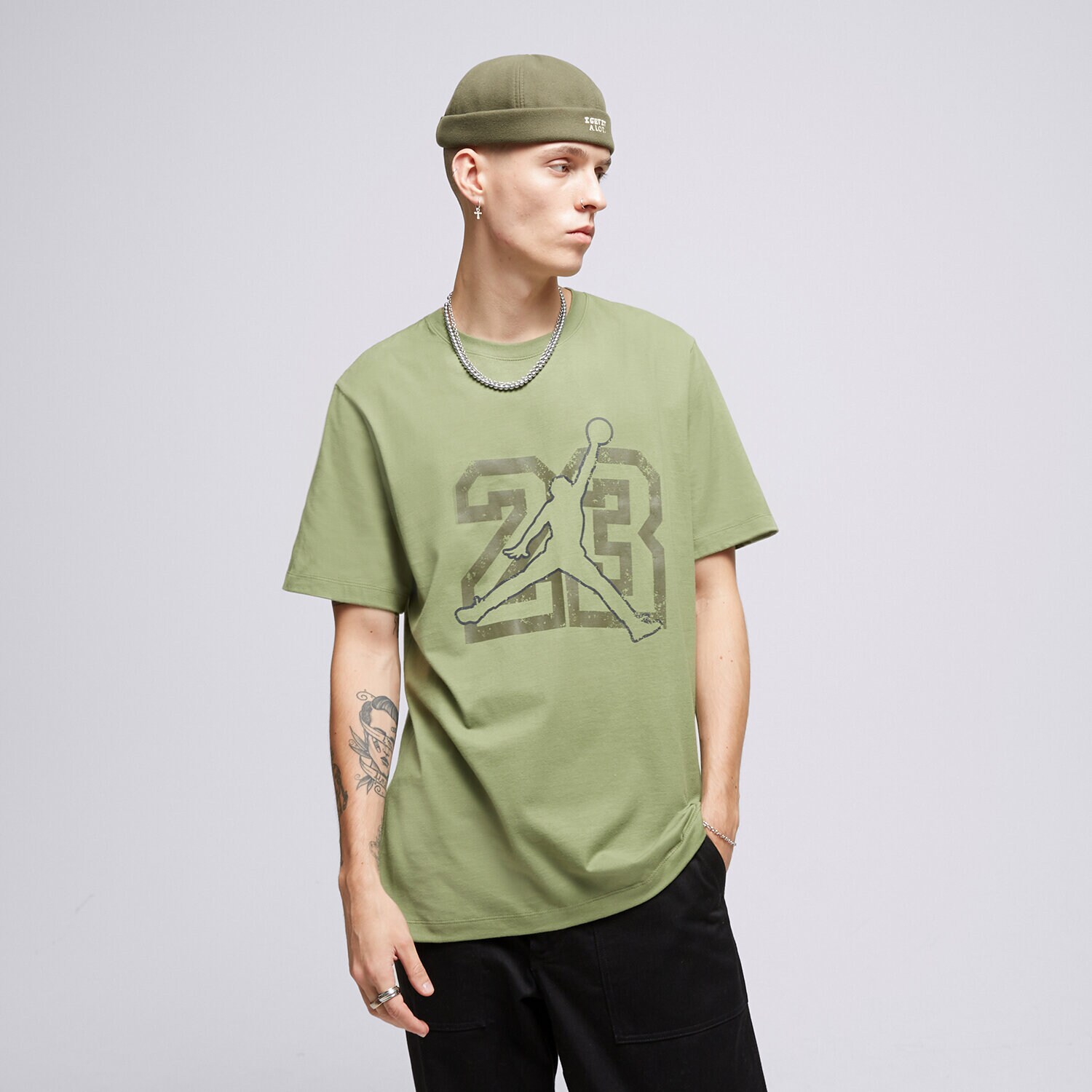 Herren T-Shirt JORDAN T SHIRT M J FLT ESS JM SS CREW FB7394-340 Khaki