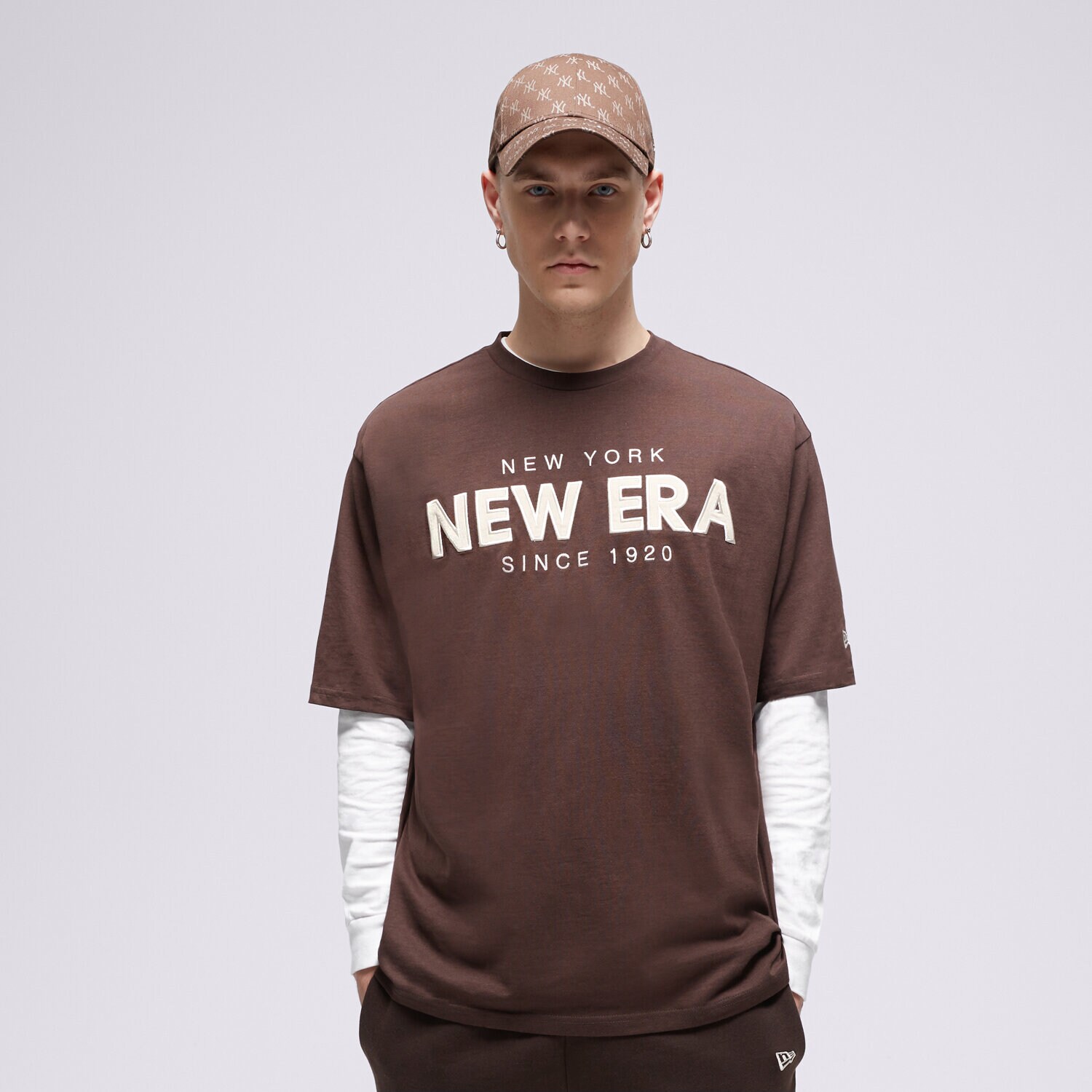 Herren T-Shirt NEW ERA T-SHIRT NE WORDMARK OS 60424468 Braun