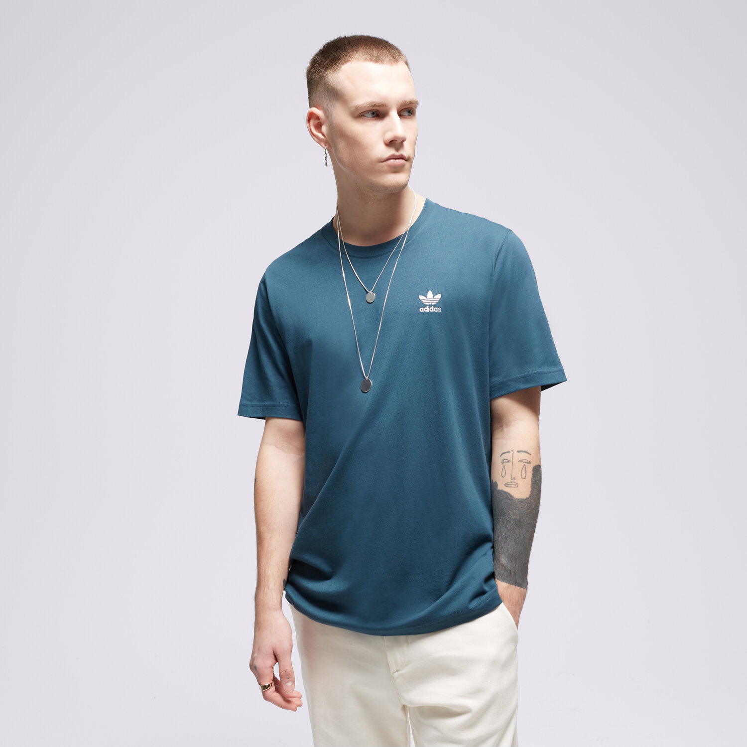 Herren T-Shirt ADIDAS T SHIRT ESSENTIAL IL2514 Dunkelblau