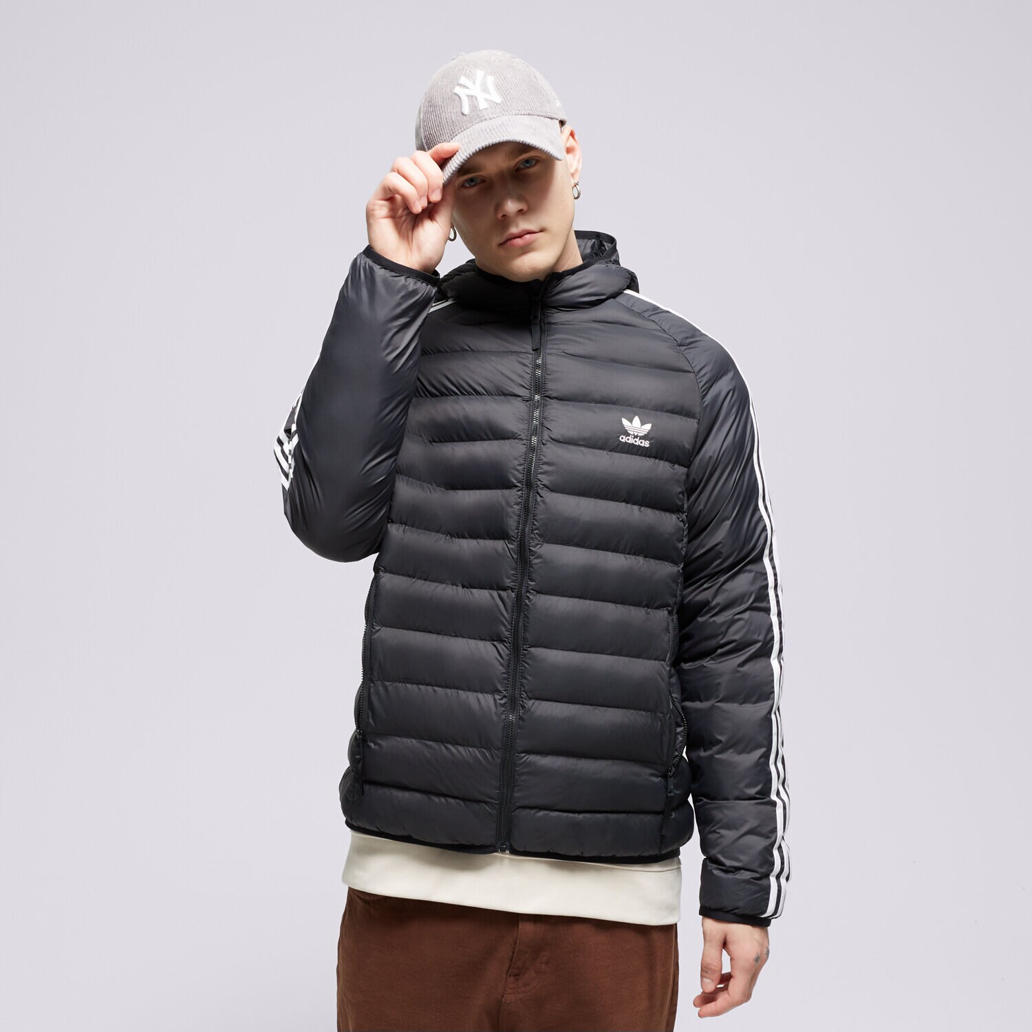 Herren Winterjacke ADIDAS DAUNENJACKE PAD HOODED PUFF IL2563 Schwarz