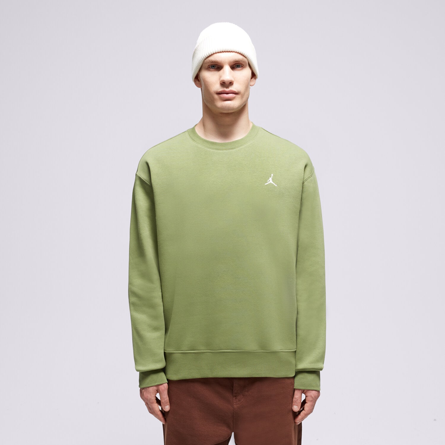 Herren JORDAN SWEATSHIRT M J ESS FLC CREW FJ7776-340 Khaki