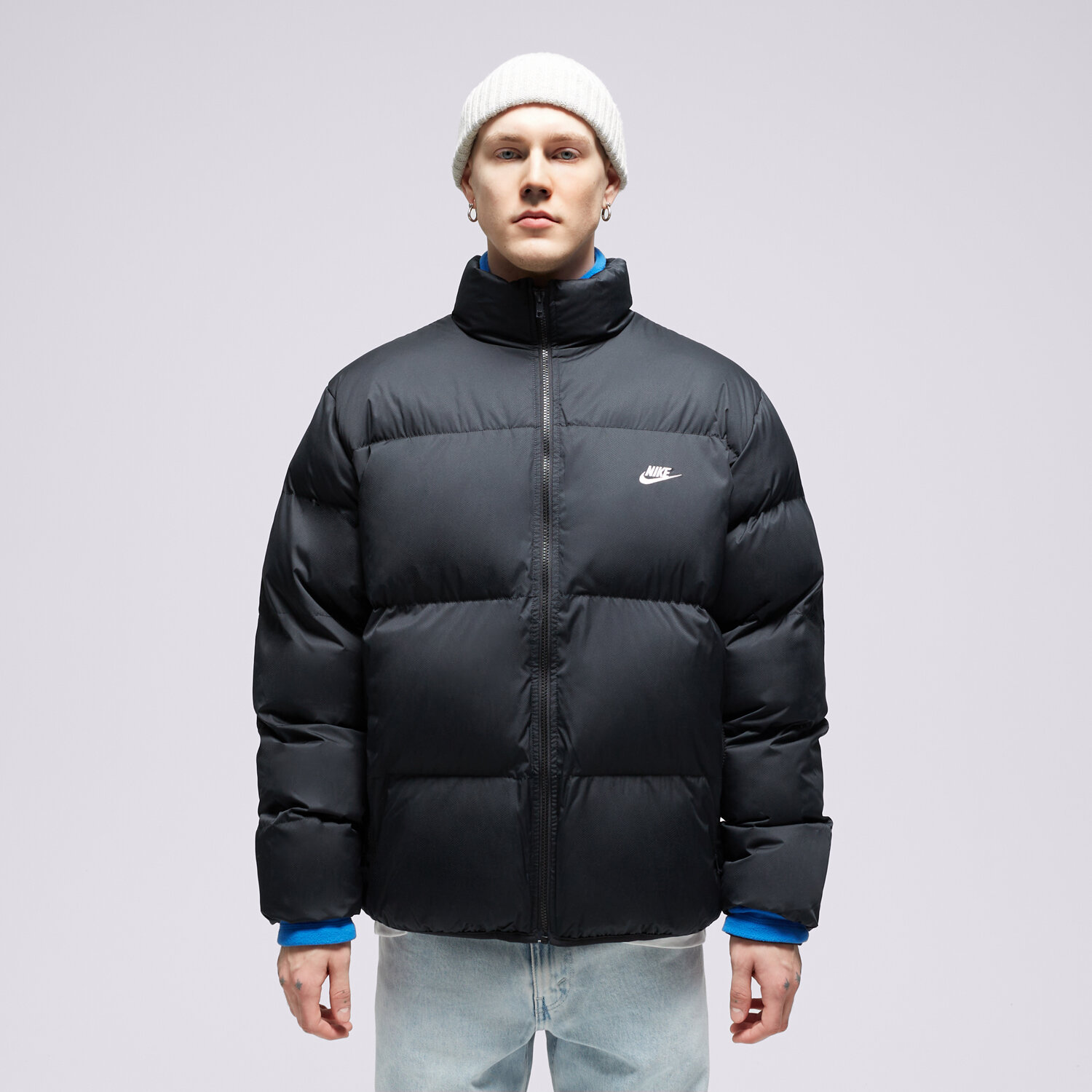 Herren Winterjacke NIKE JACKE M NK CLUB PUFFER FB7368-010 Schwarz