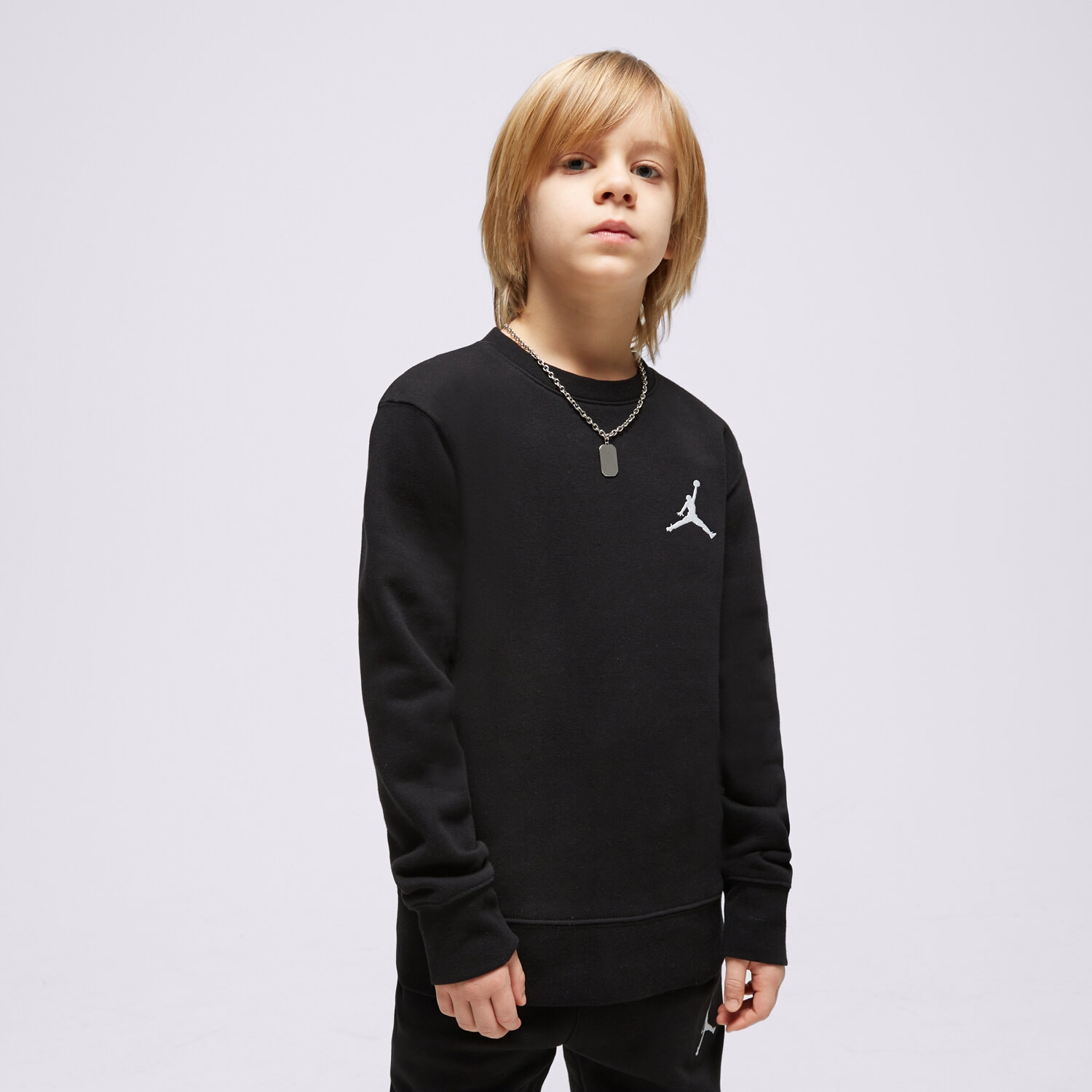Kinder JORDAN SWEATSHIRT JUMPMAN ESSENTIALS CREW UU 95C577-023 Schwarz