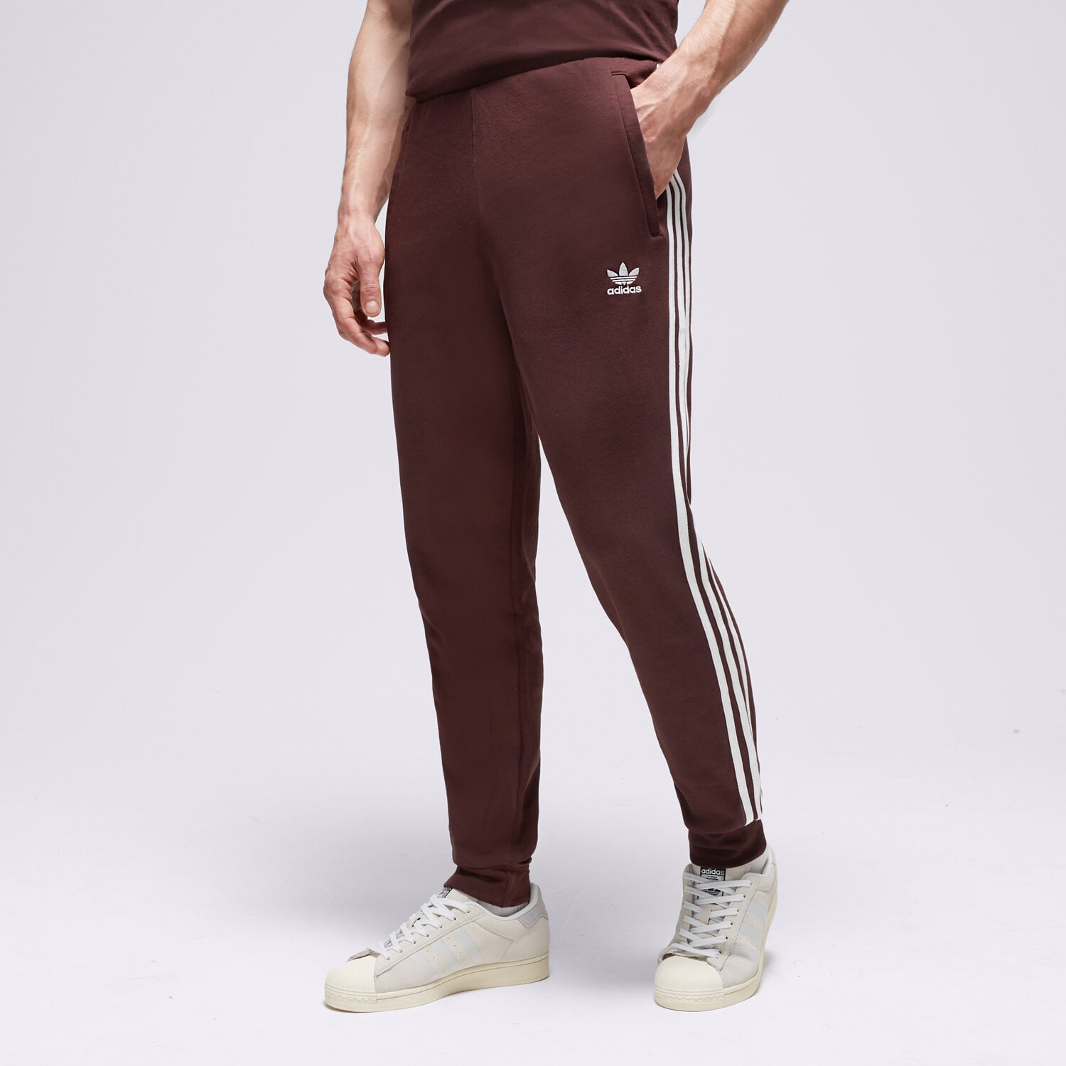 Herren Hosen ADIDAS HOSE 3-STRIPES PANT IM2109 Braun