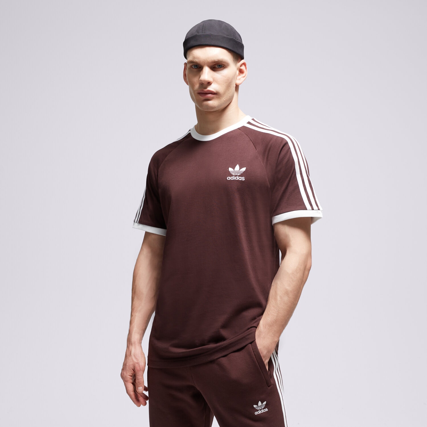 ADIDAS T SHIRT 3 STRIPES TEE Braun IM2077 Sizeer