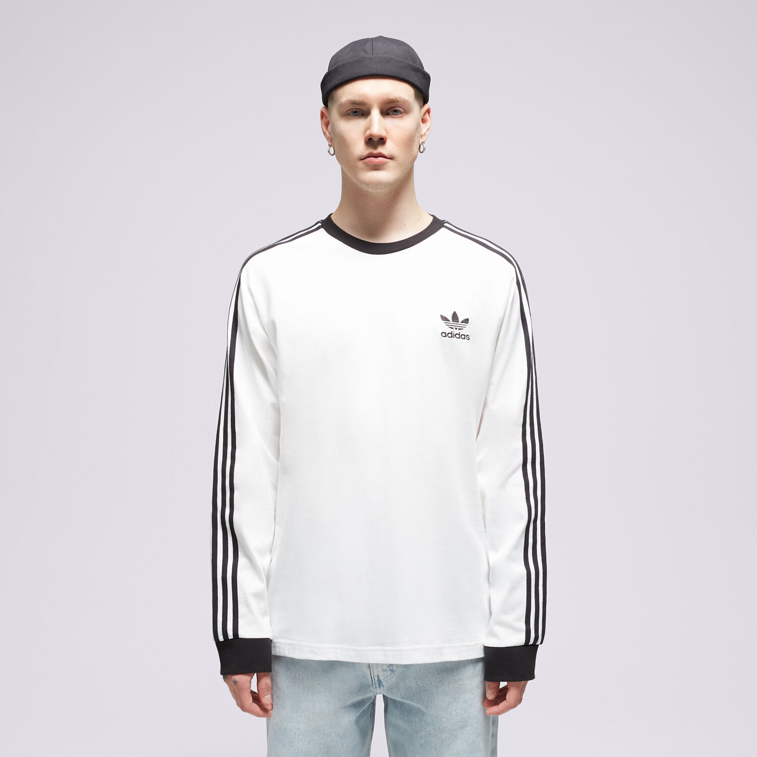 Herren T-Shirt ADIDAS T SHIRT 3-STRIPES LS T IA4879 Weiß