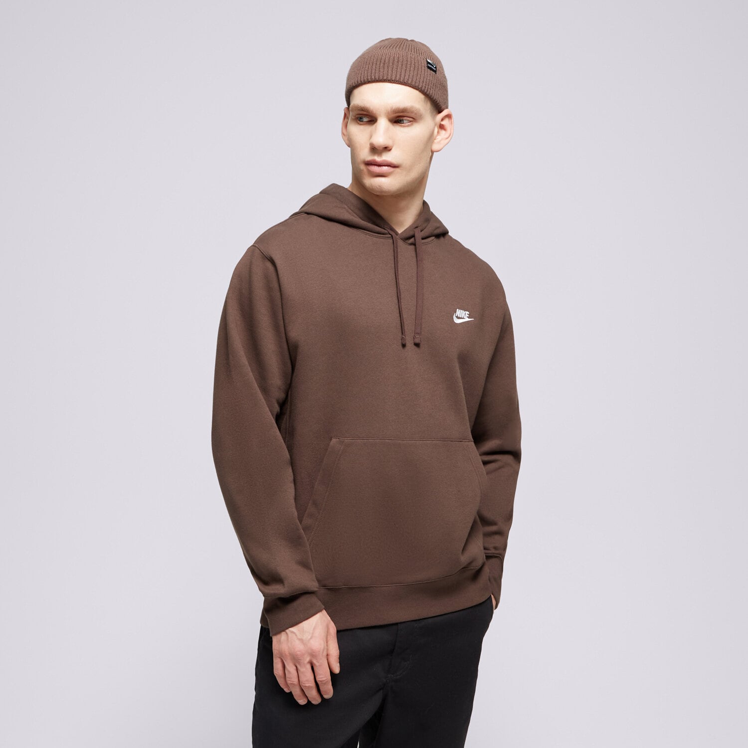 Herren NIKE HOODIE SPORTSWEAR CLUB FLEECE BV2654-237 Braun