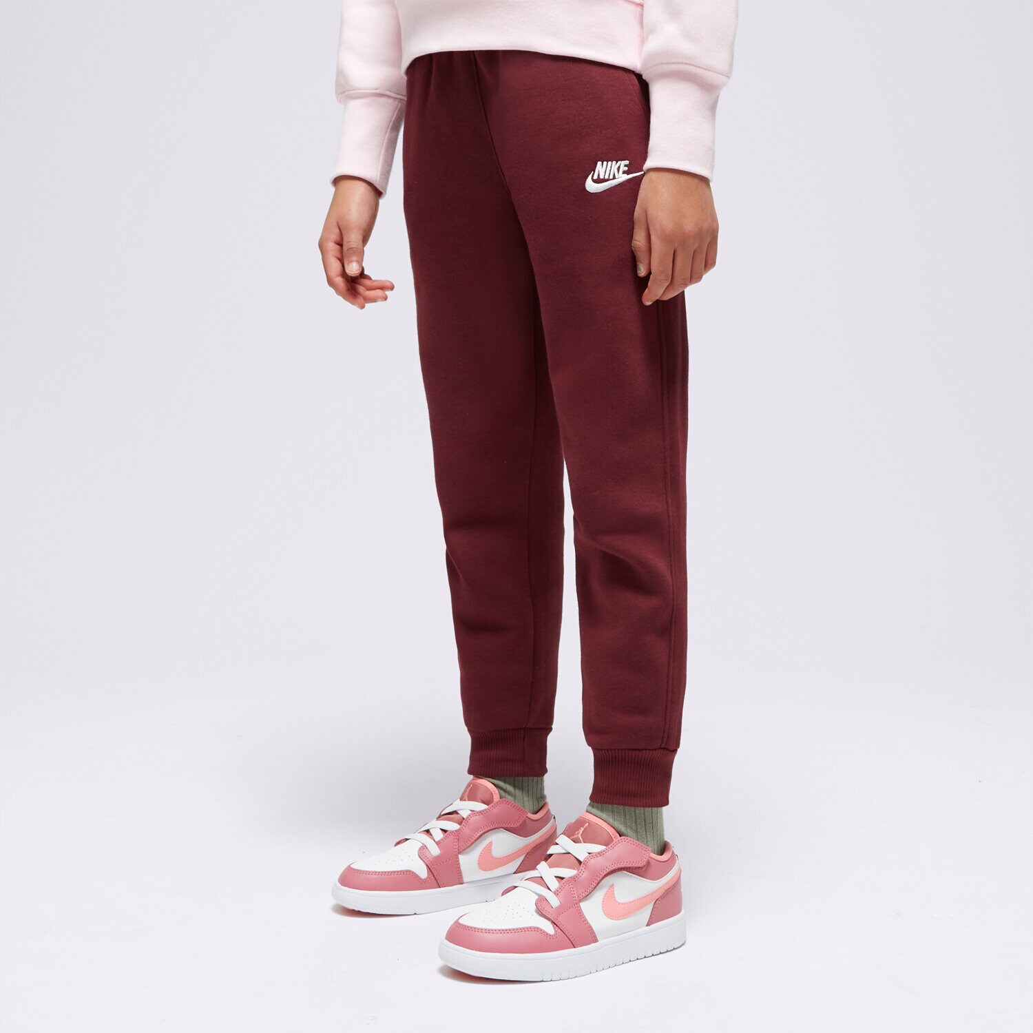 Kinder Hosen NIKE HOSE K NSW CLUB FLC JGGR LBR BOY FD3008-681 Dunkelrot