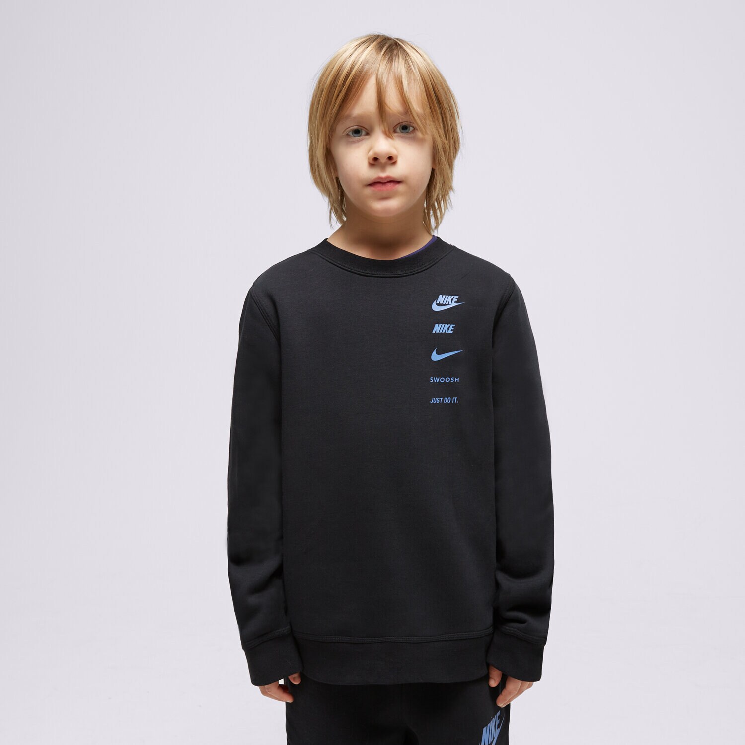 Kinder NIKE SWEATSHIRT B NSW SI FLC CREW BB BOY FN7711-010 Schwarz