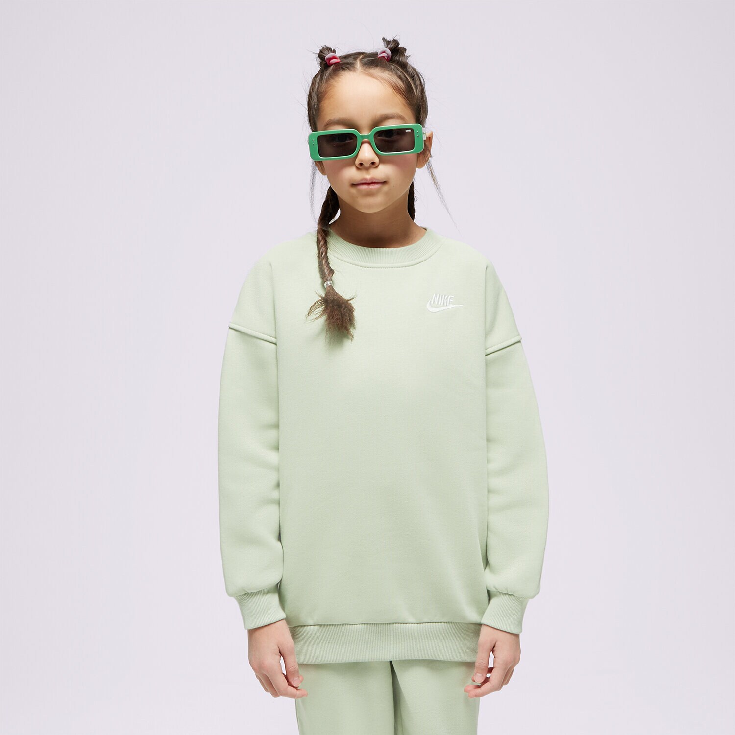 Kinder NIKE SWEATSHIRT G NSW CLUB FLC OVRSZD LBR GIRL FD2923-343 Grün