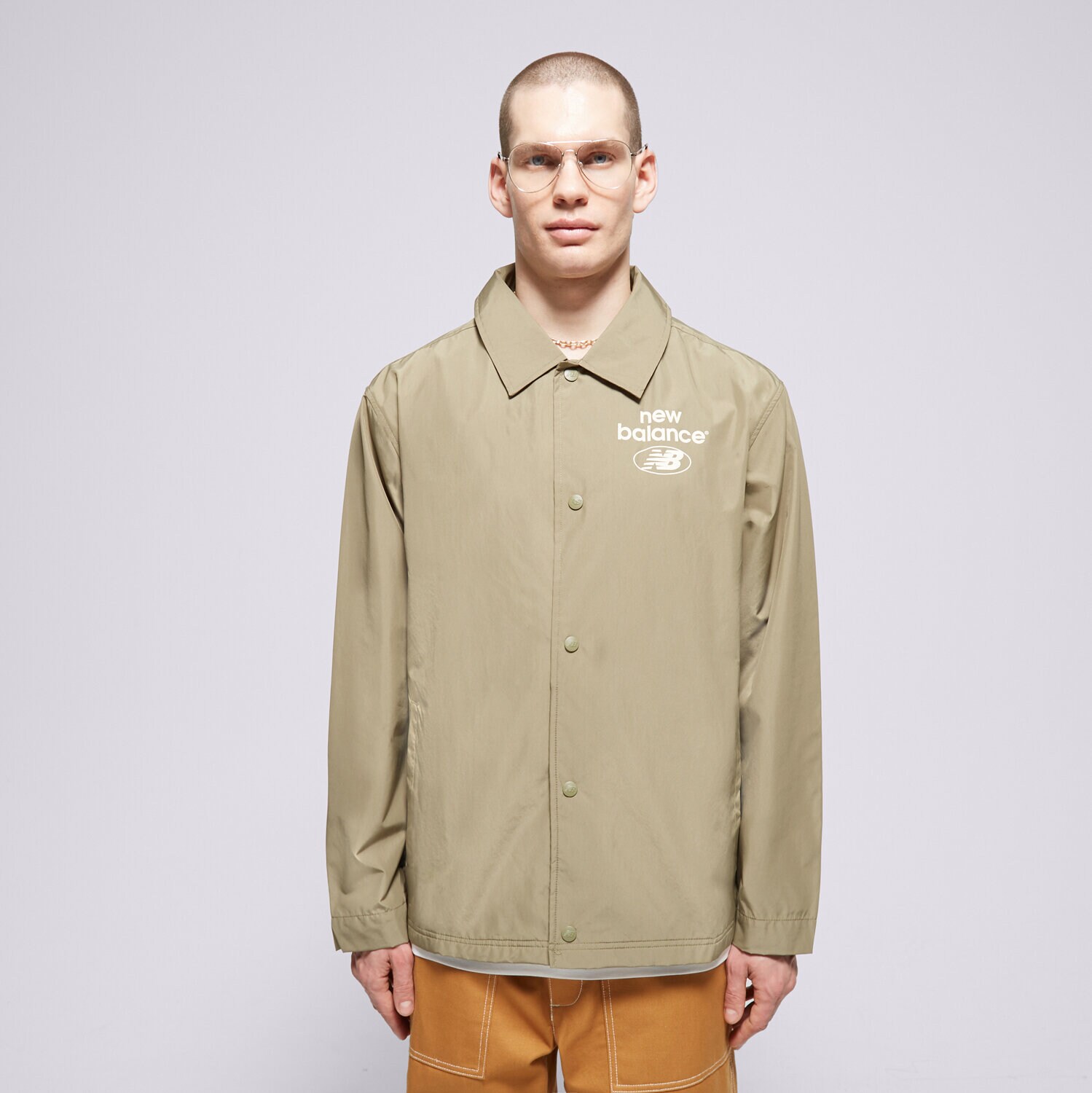 Herren Übergangsjacke NEW BALANCE JACKE JACKE ESSENTIALS REIMAGINED WOVEN CGN MJ31531CGN Beige