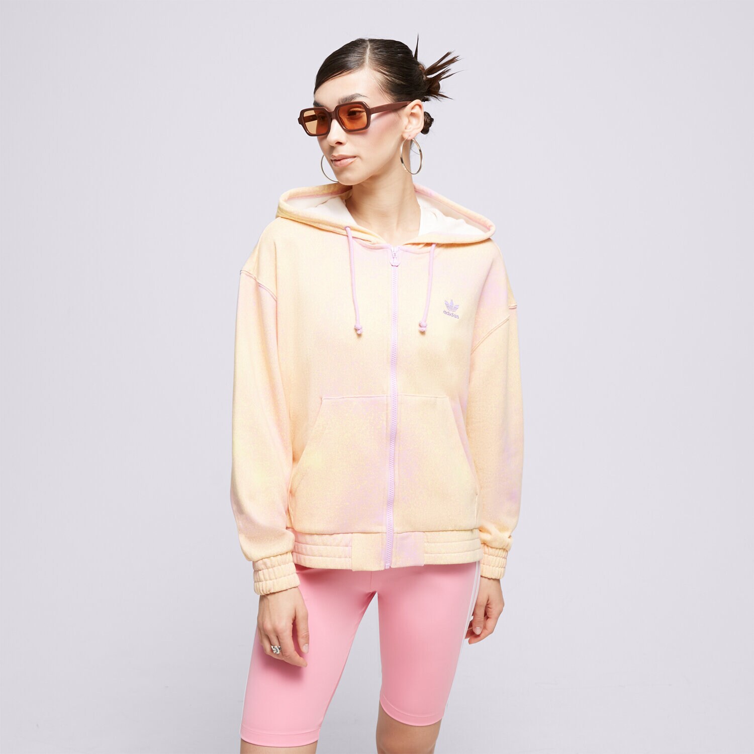 Damen ADIDAS HOODIE AOP ZIP HOODIE HL6611 Multicolor