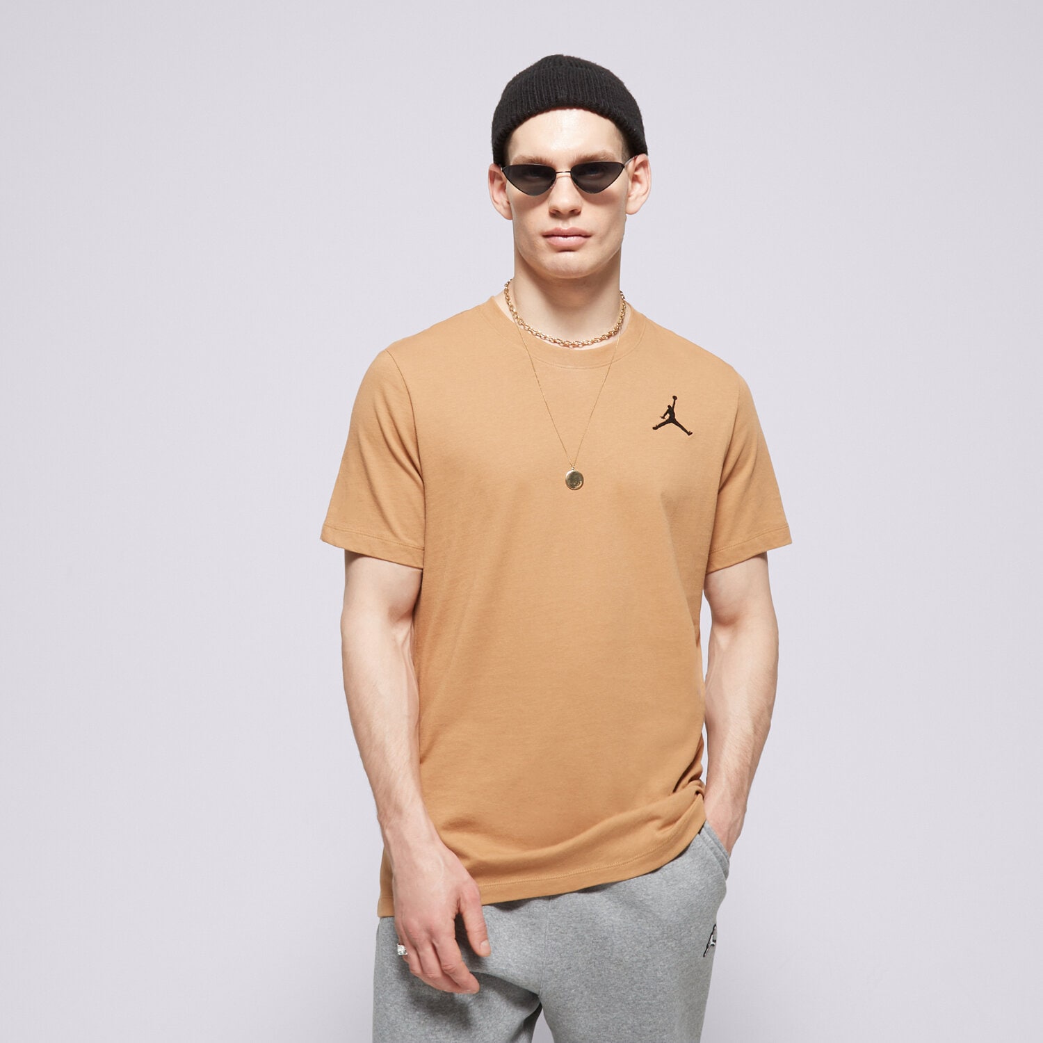 Herren T-Shirt JORDAN T-SHIRT M J JUMPMAN EMB SS CREW DC7485-231 Braun