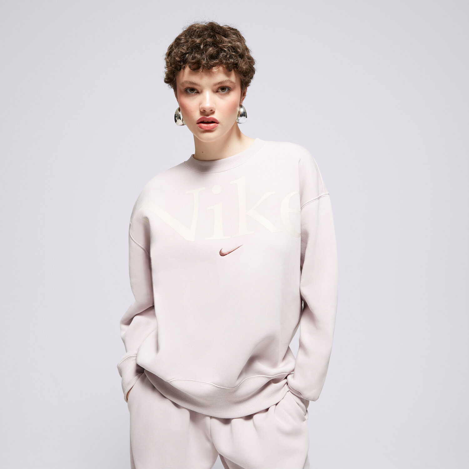 Damen NIKE SWEATSHIRT W NSW PHNX FLC OS LOGO CREW FN3654-019 Violet