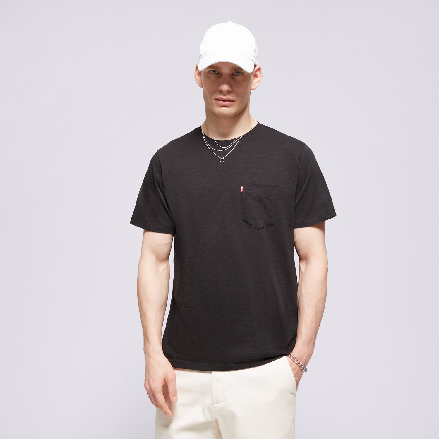 Herren T-Shirt LEVI'S T-SHIRT SS CLASSIC POCKET TEE BLACKS 19342-0177 Schwarz